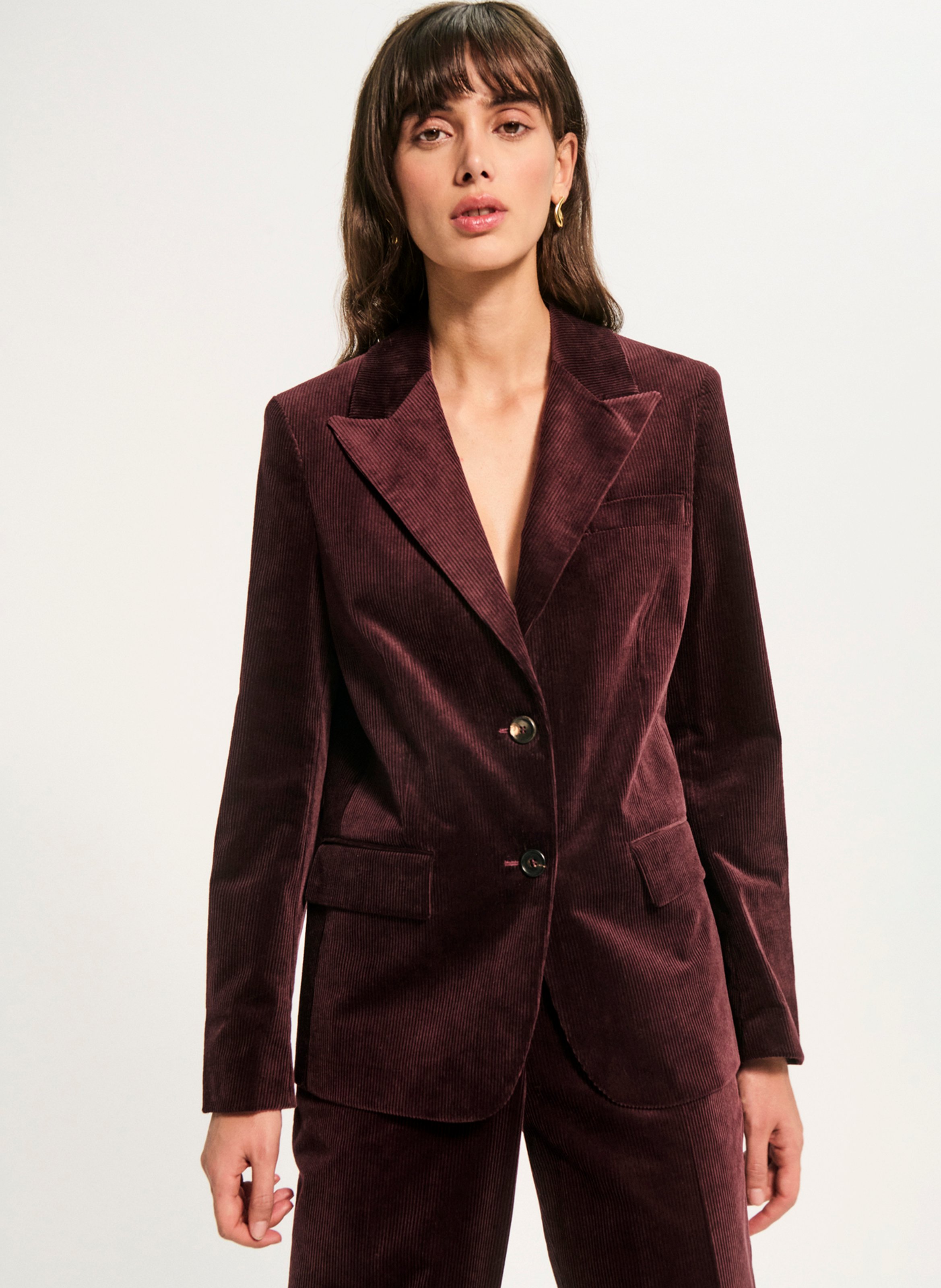Straight blazer in cotton blend PABLO Red
