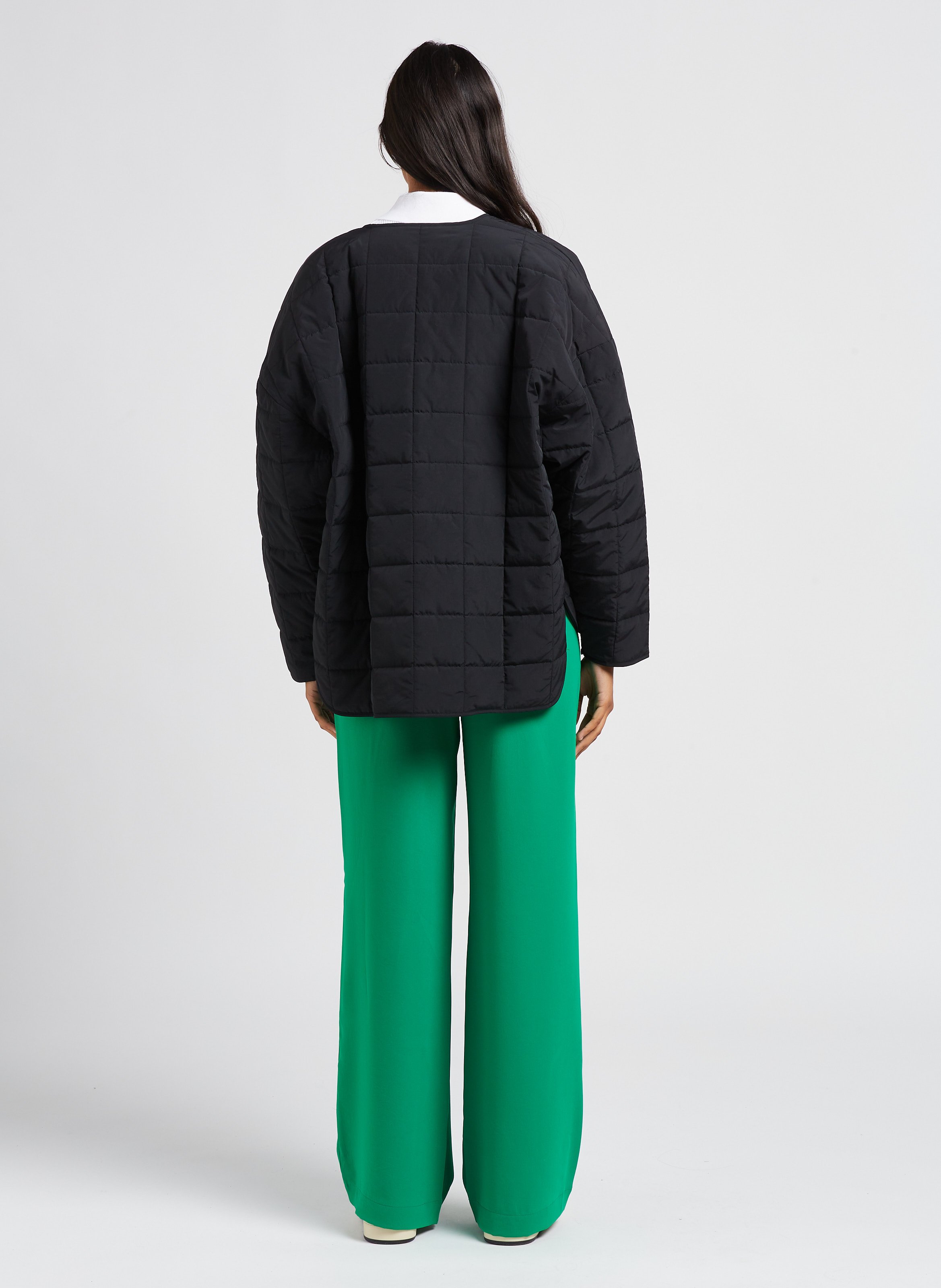 Oversized Quilted Jacket Black Closed Women Place des Tendances