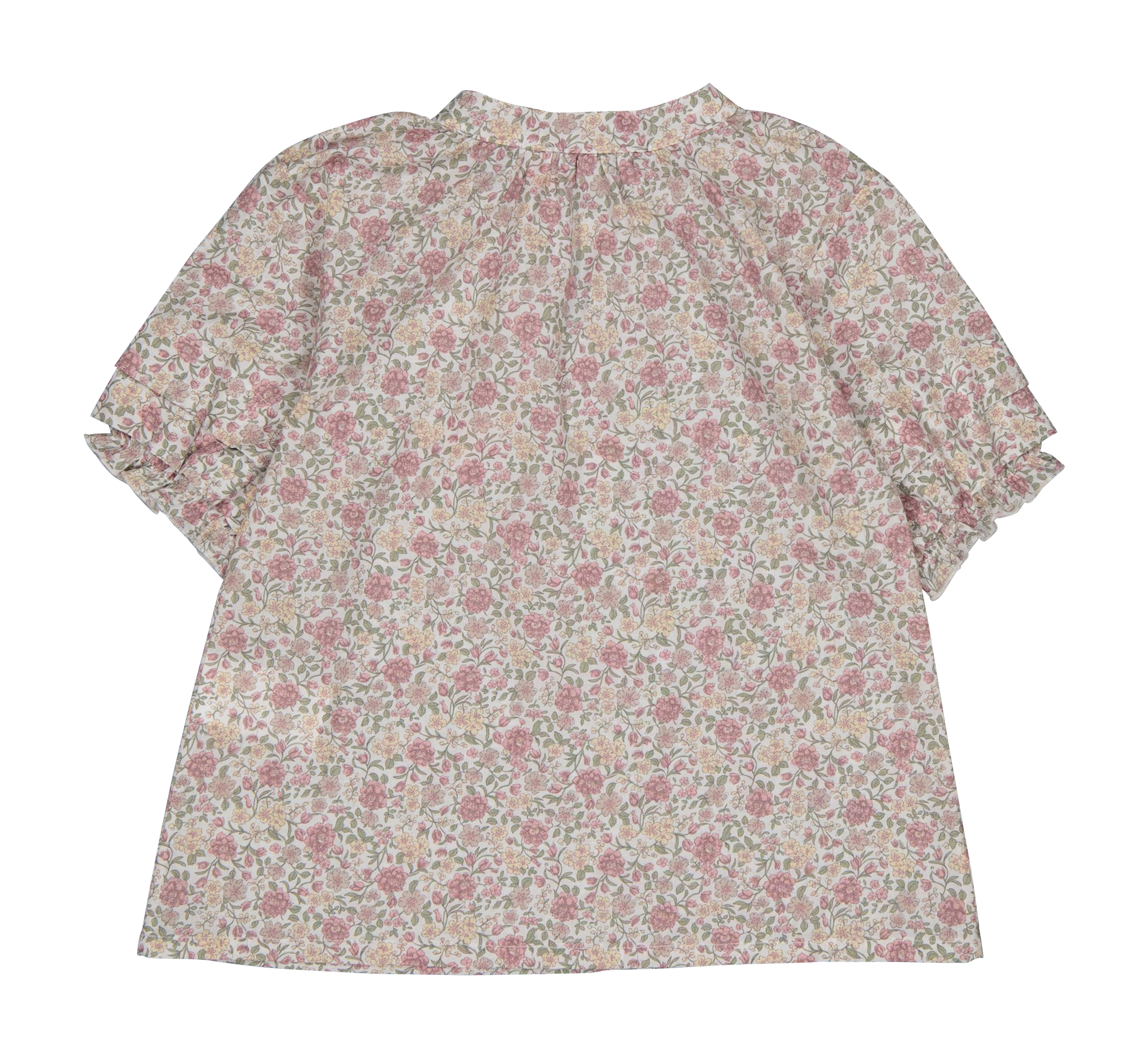 Blouse col tunisien imprimée en coton bio PETITE LUCETTE Multicolore