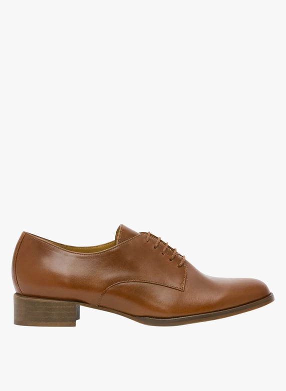 Derbies en cuir Marron