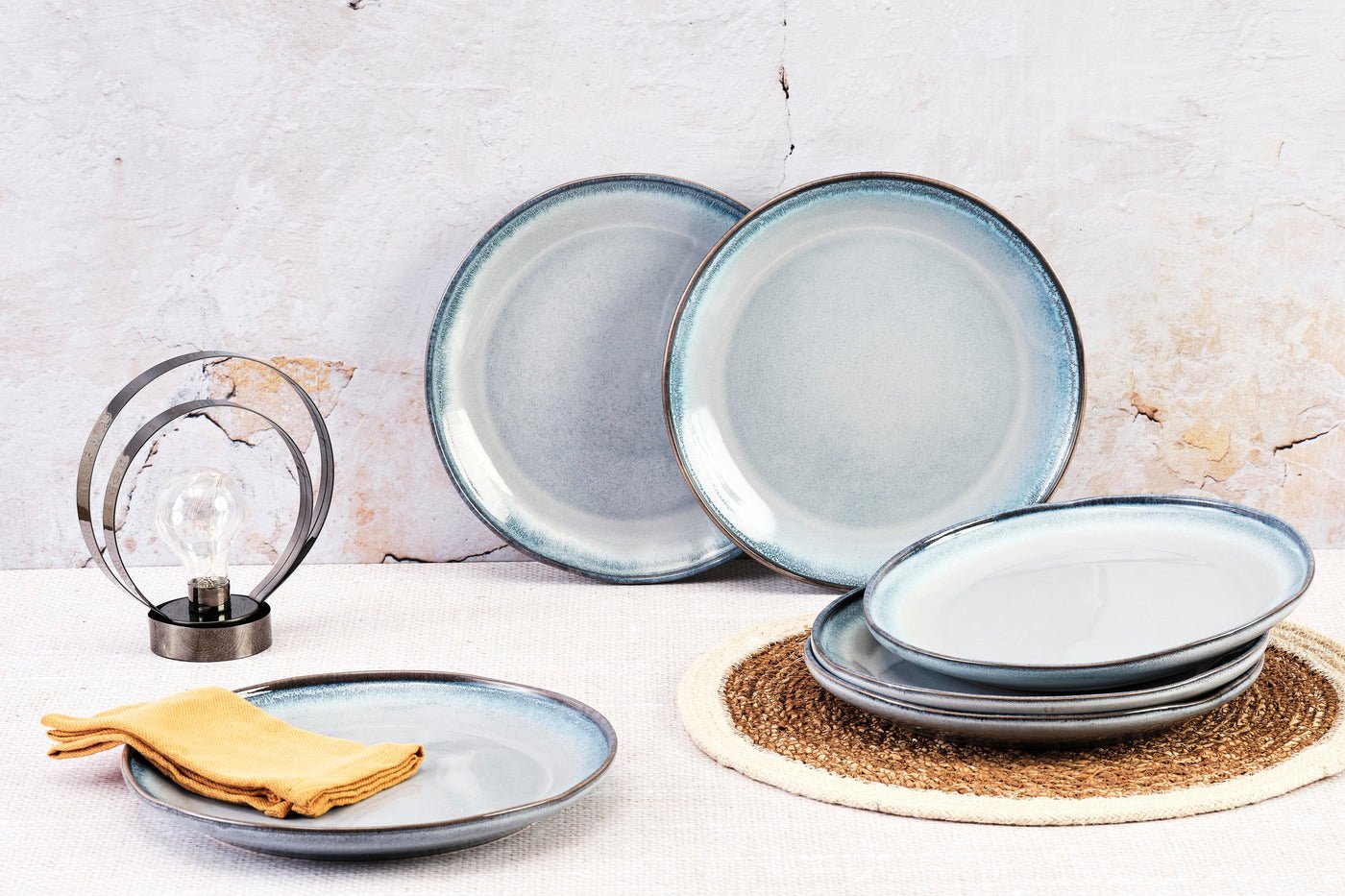 Genesis plate ø27cm - 6 pieces - sea BJORN Blue