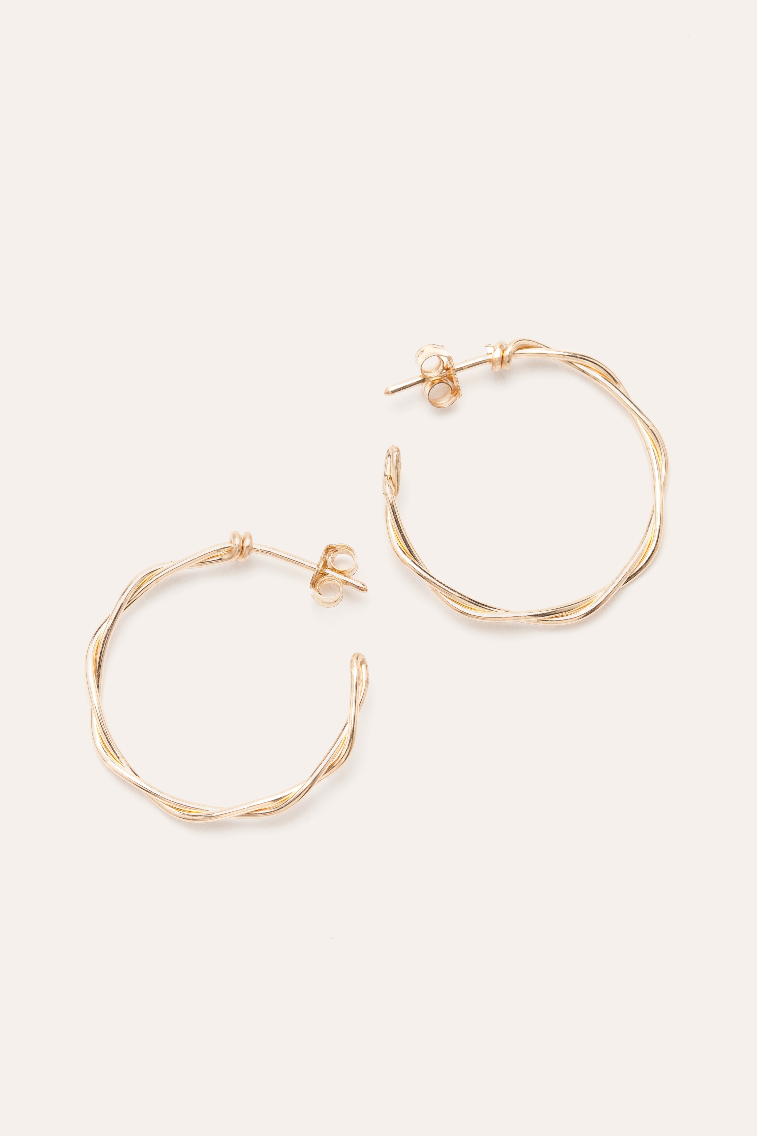 Twisted hoop earrings YAY Golden