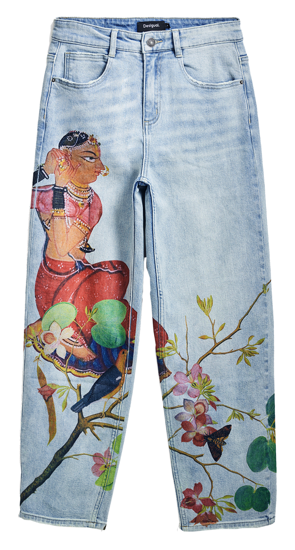 Cotton-Blend straight jeans Blue Desigual Women Place des