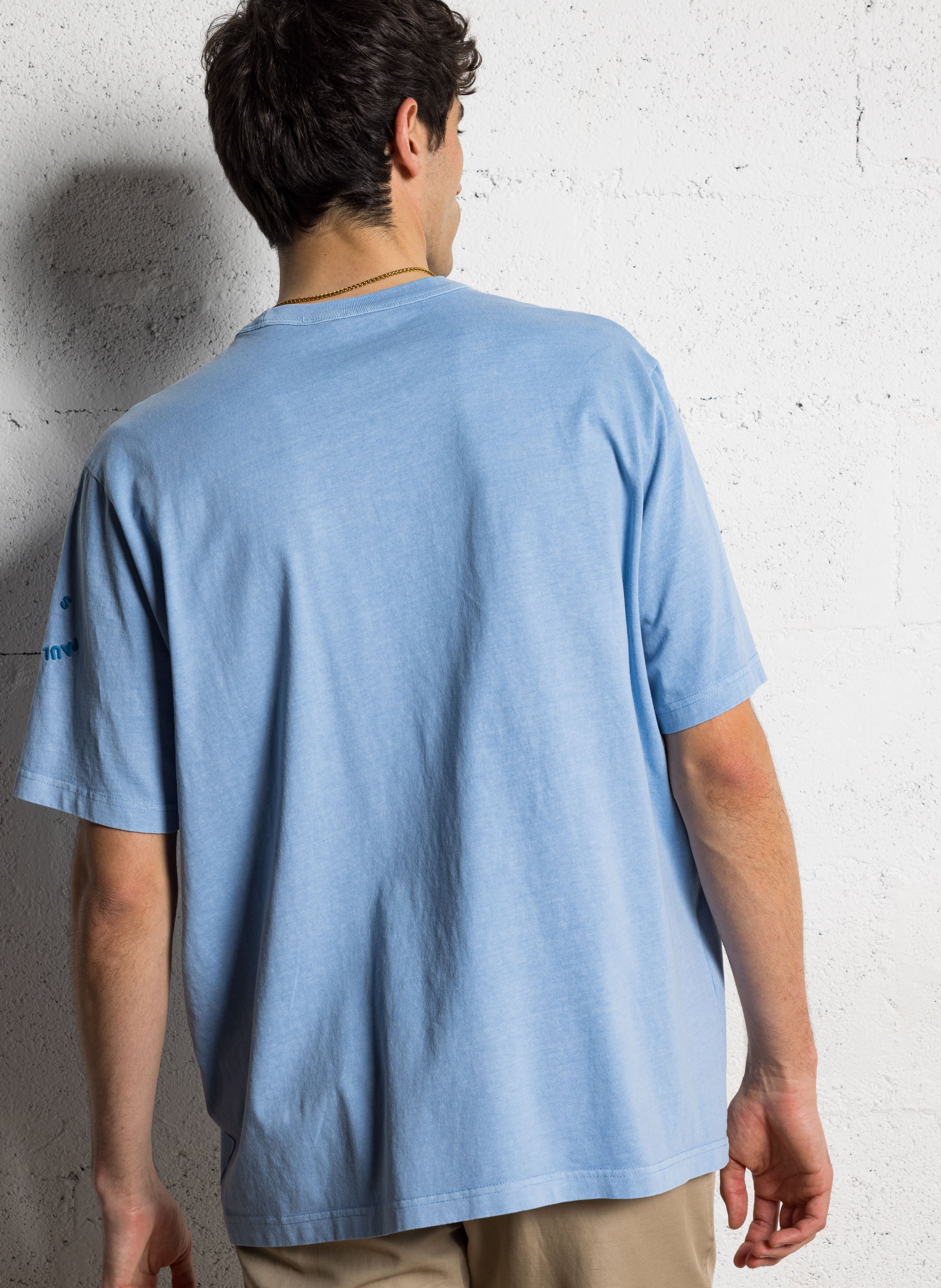 Loose-fit round-neck organic cotton T-shirt PAUL SMITH Blue