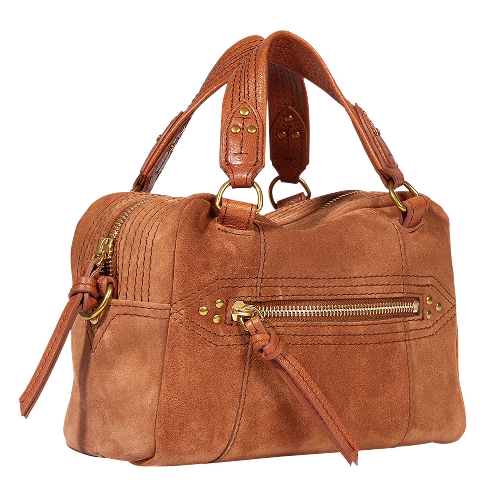 Zipped leather shoulder JEROME DREYFUSS Brown