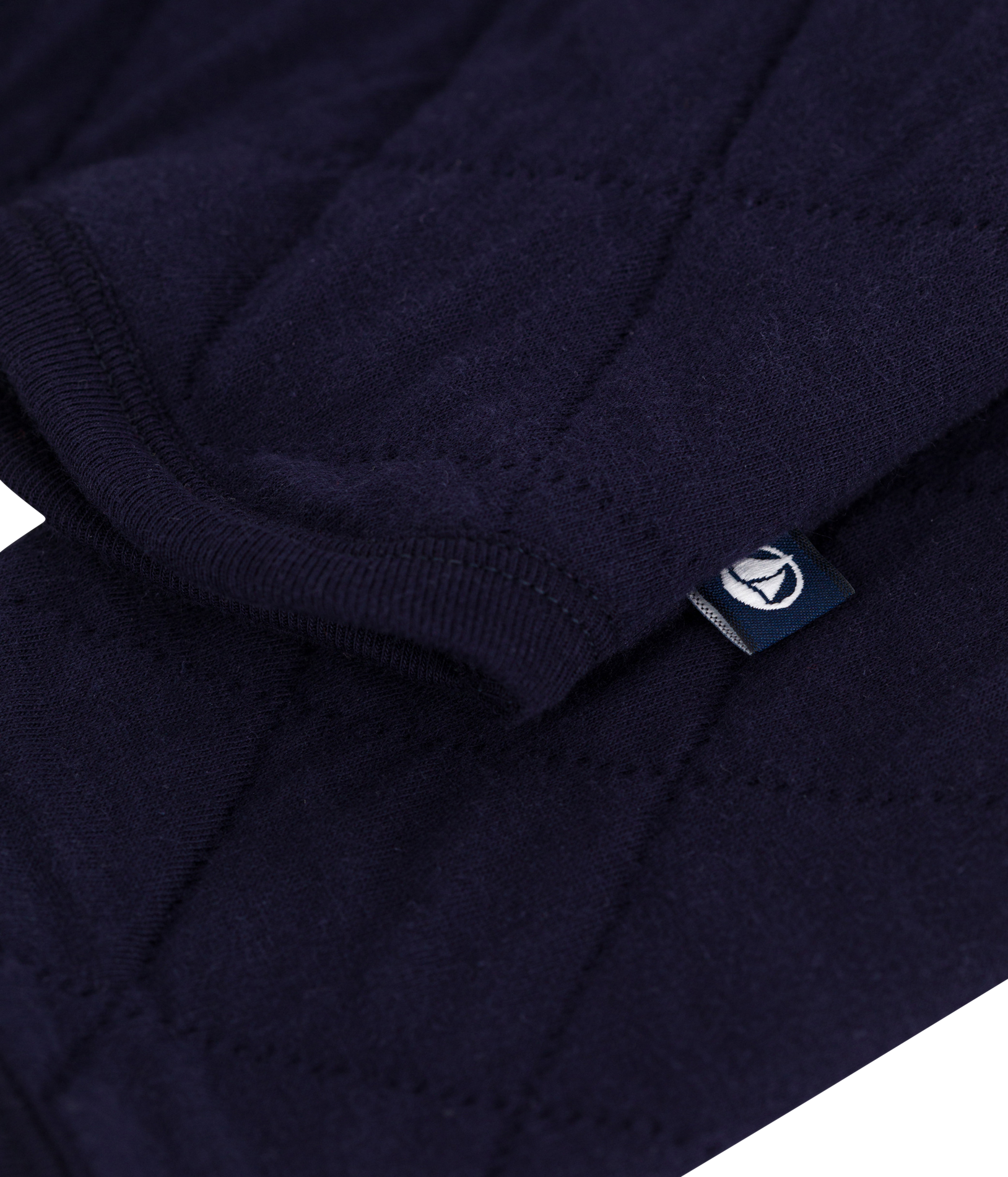 Gilet col rond en coton mélangé PETIT BATEAU Bleu