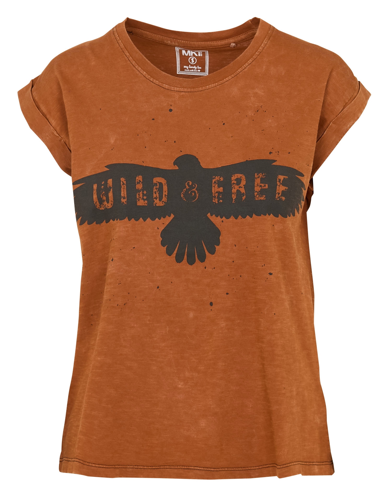 Tee-shirt ajusté en coton MKT Marron