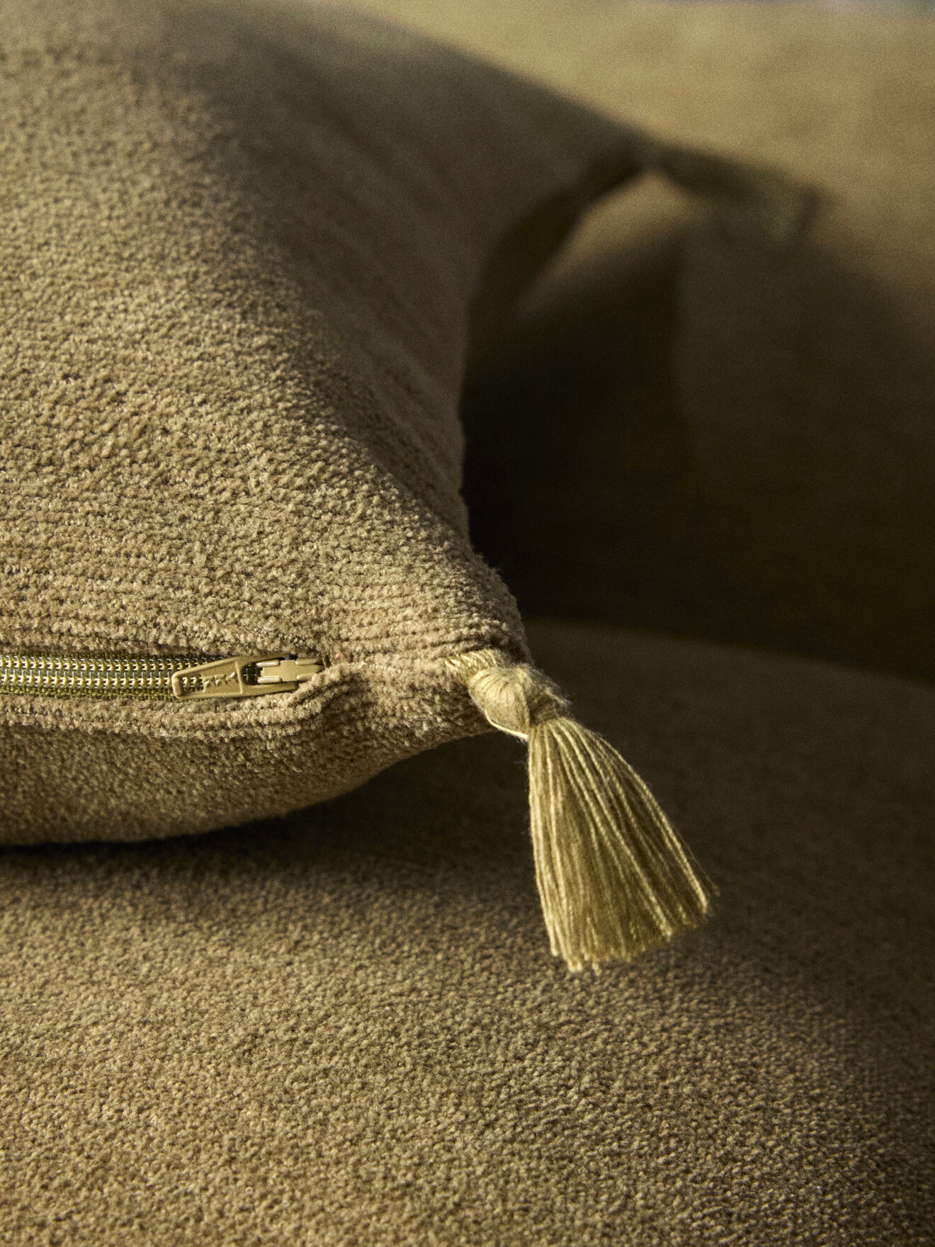 Housse de coussin en coton chenille CYRILLUS Vert