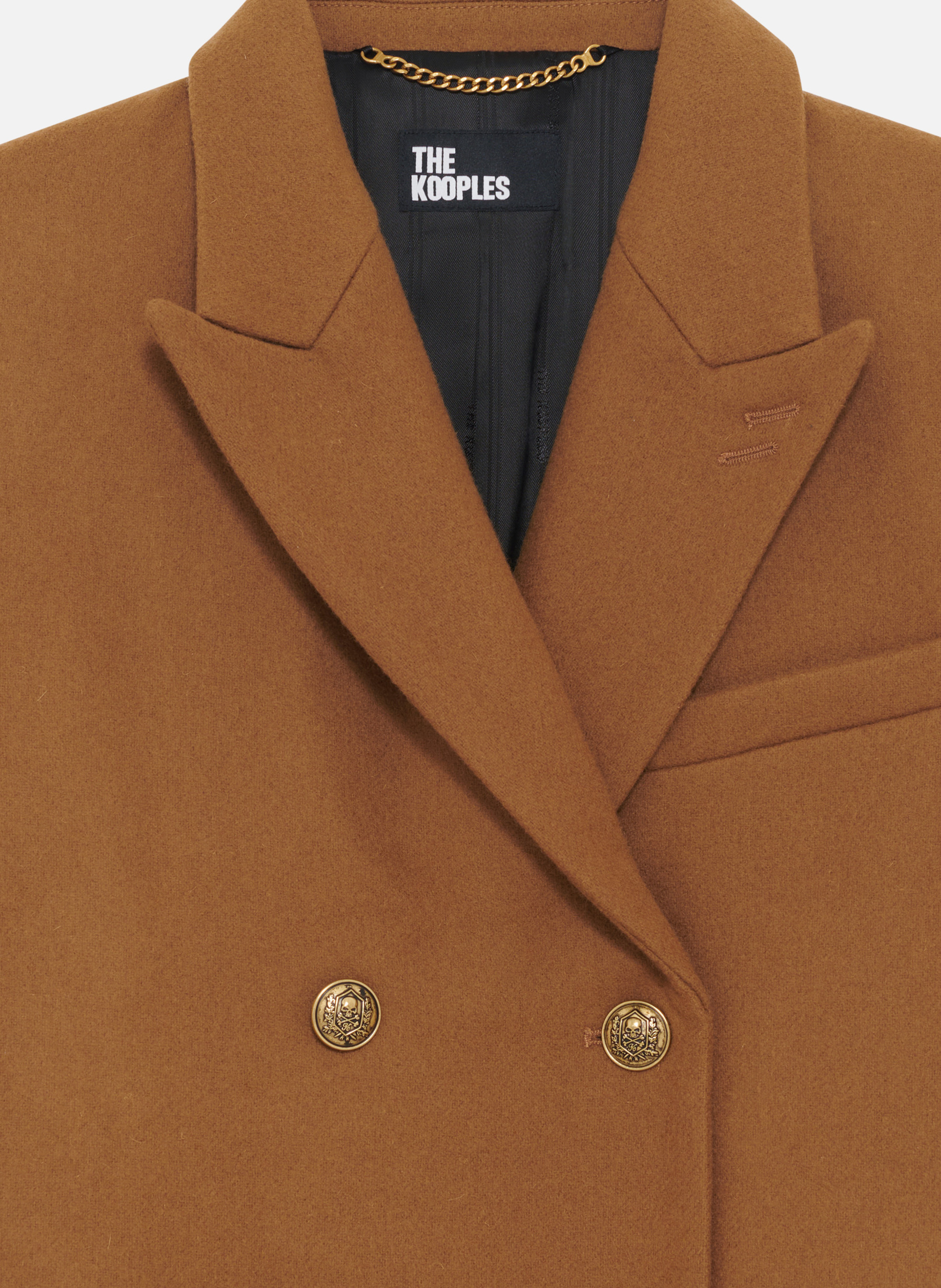 Long crossed coat THE KOOPLES Brown