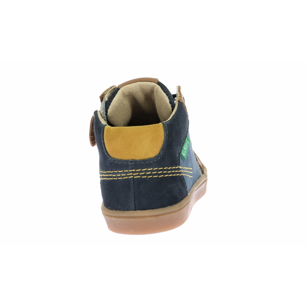 High-top leather sneakers KICKERS Blue