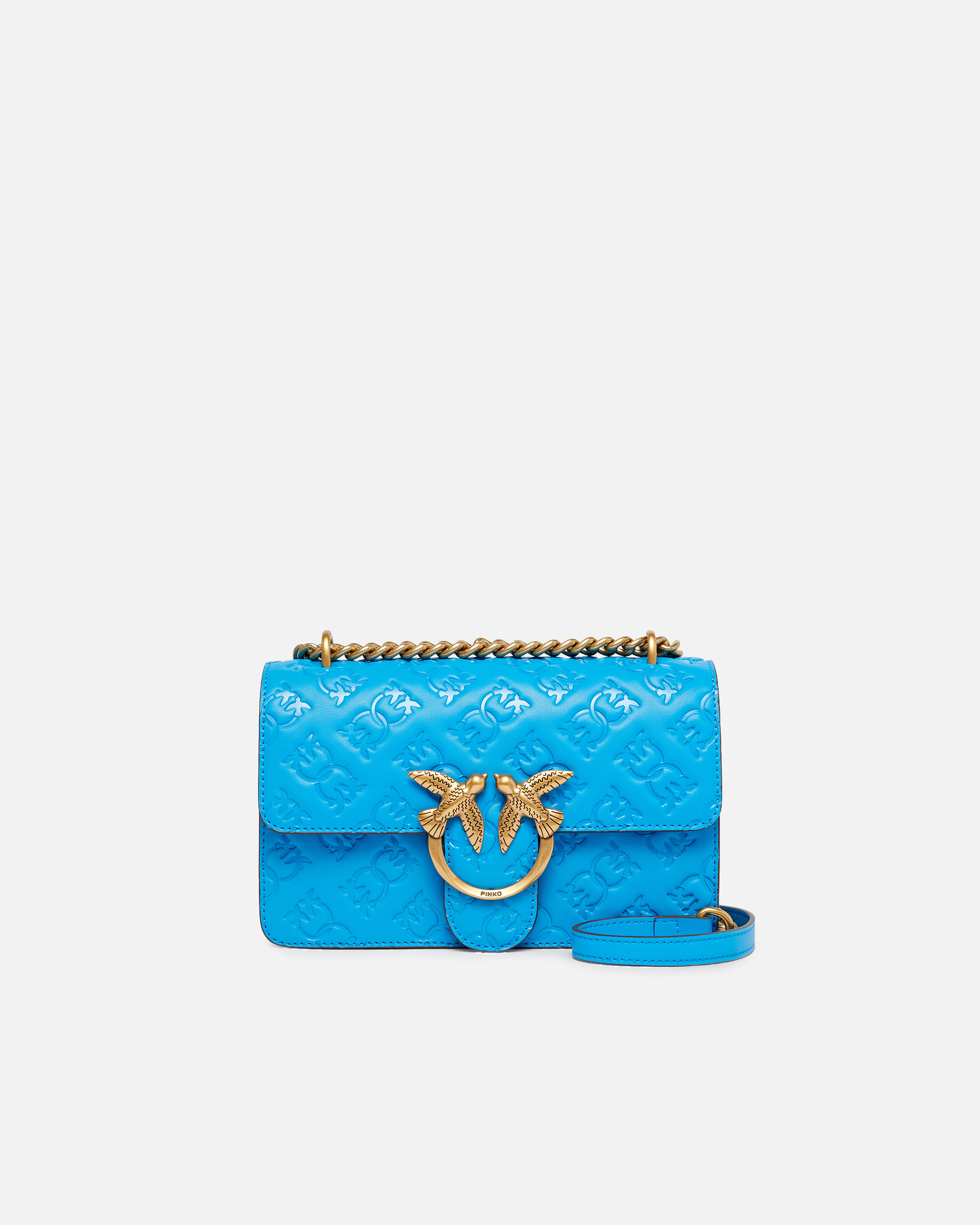 Mini shoulder bag with embossed logo love bag PINKO