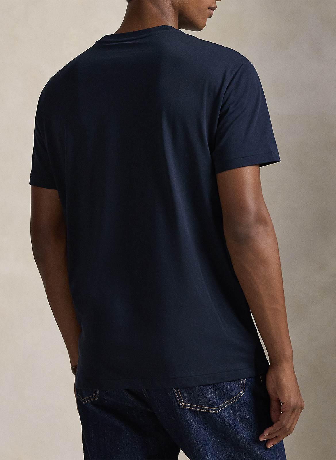 Tee-shirt col rond en coton POLO RALPH LAUREN Bleu