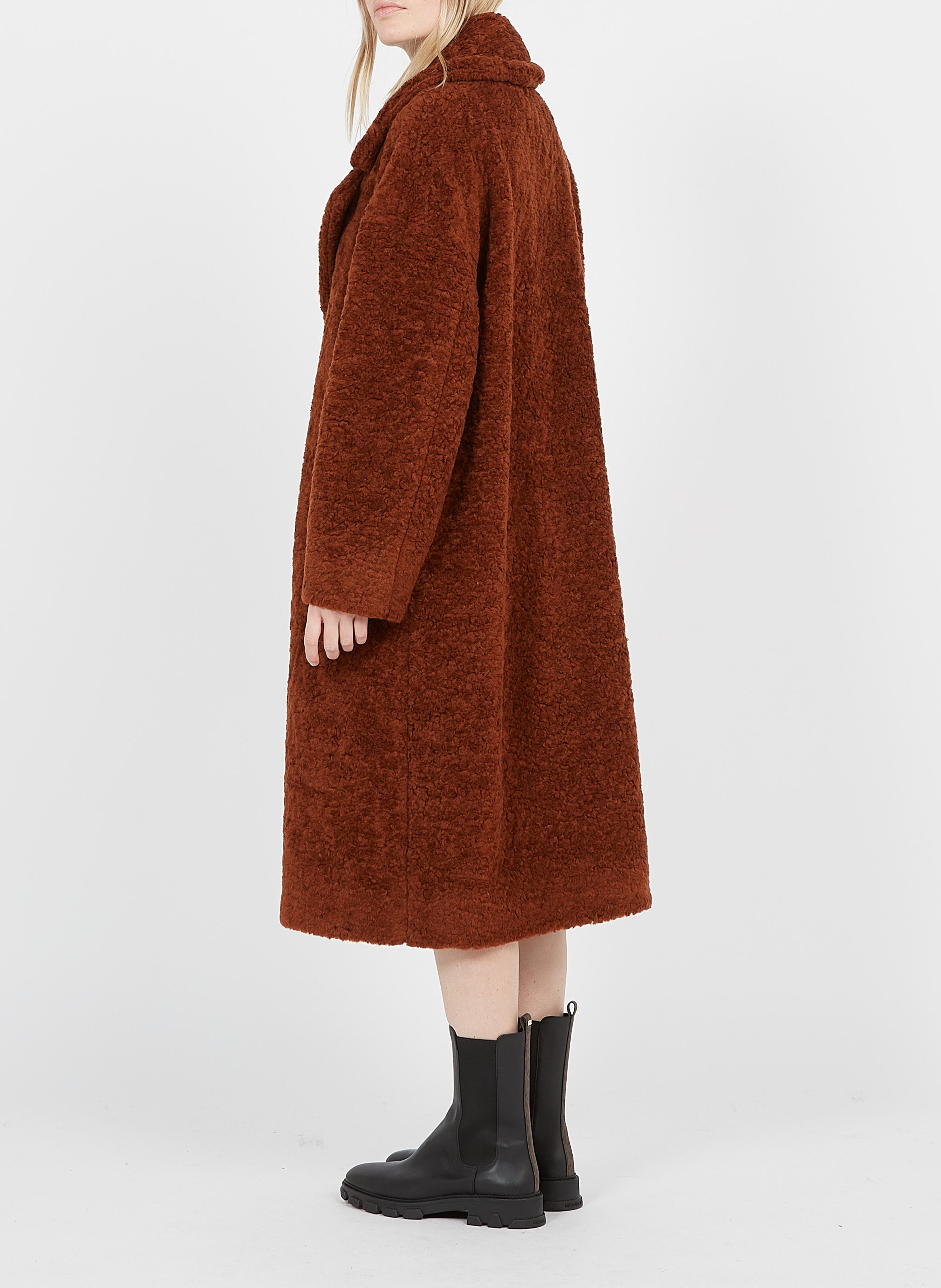 Coat with tailored collar IMPERIAL Brown