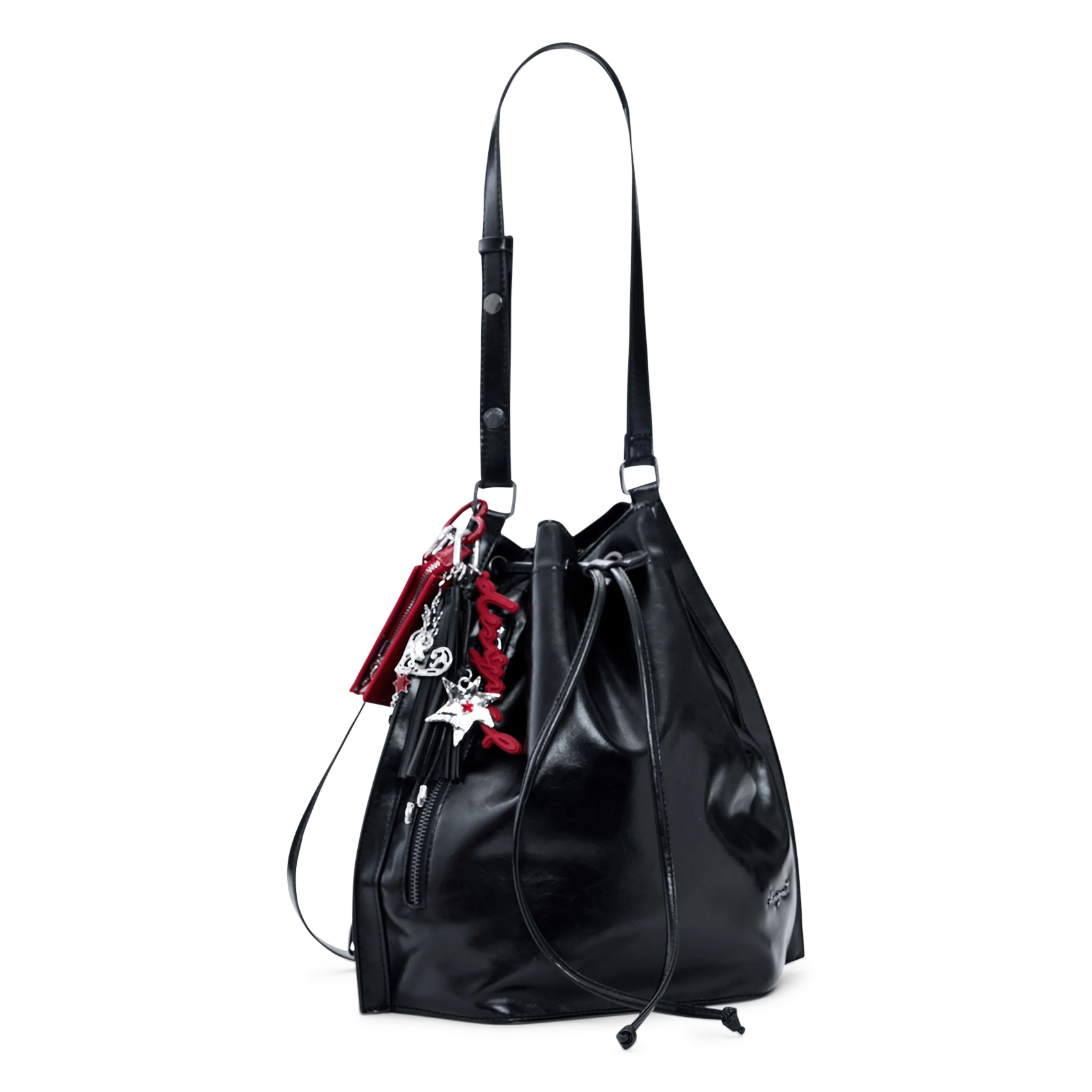 Sac à dos moyen brillant DESIGUAL Noir