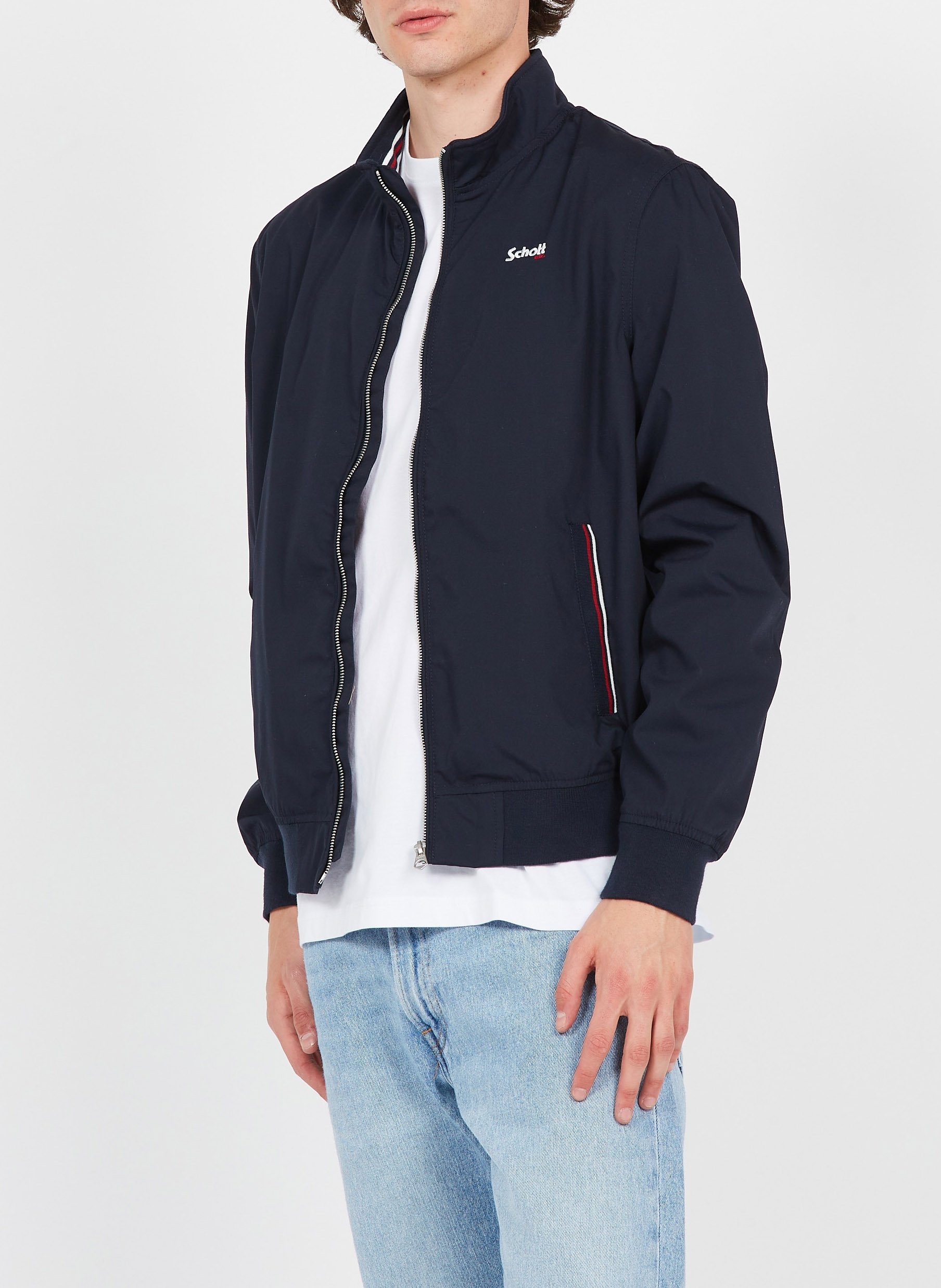 Blouson col montant regular-fit SCHOTT Bleu