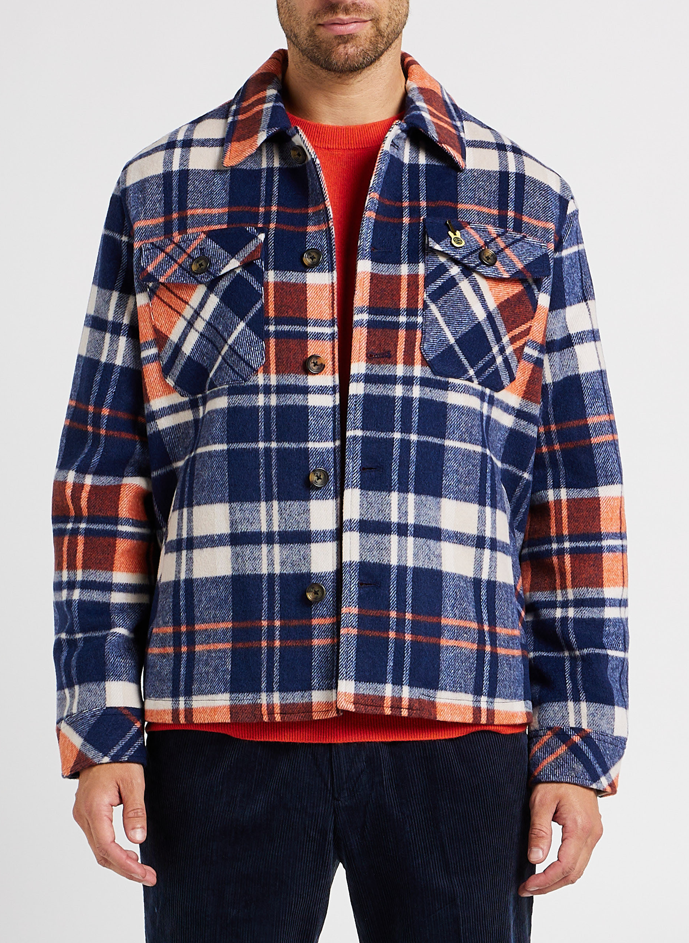 Recht overshirt met klassieke kraag SCOTCH AND SODA Blauw