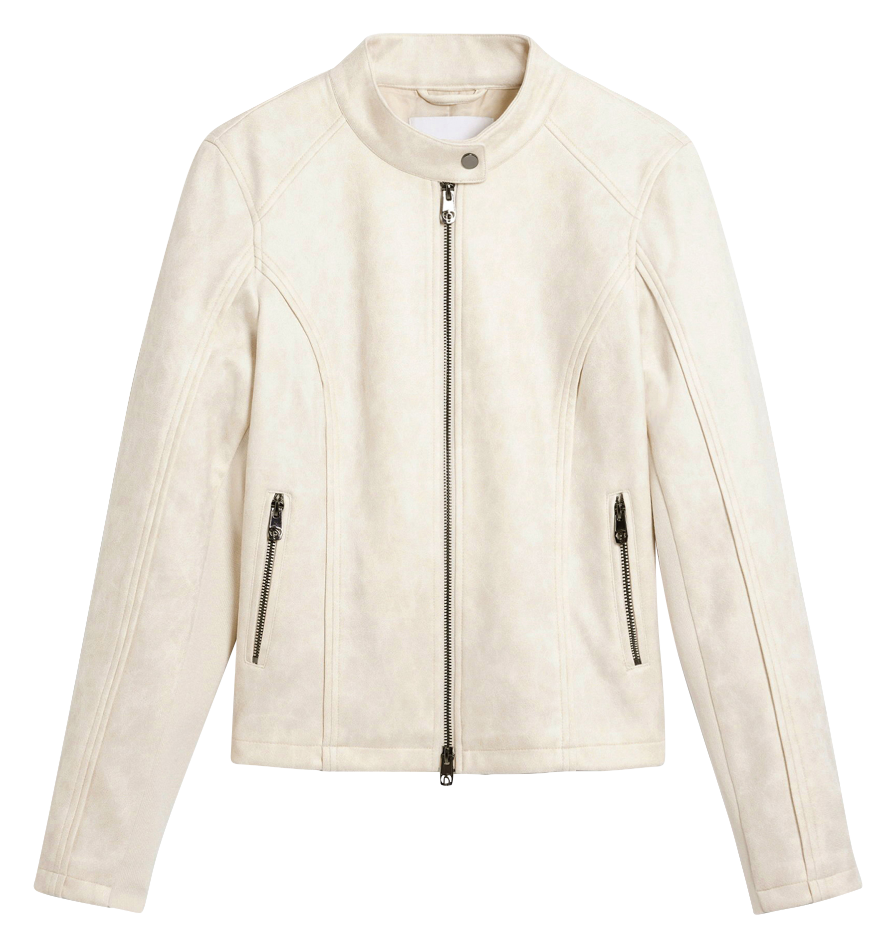 Jacke mit Reißverschluss und Taschen, einfarbig DESIGUAL Weiss