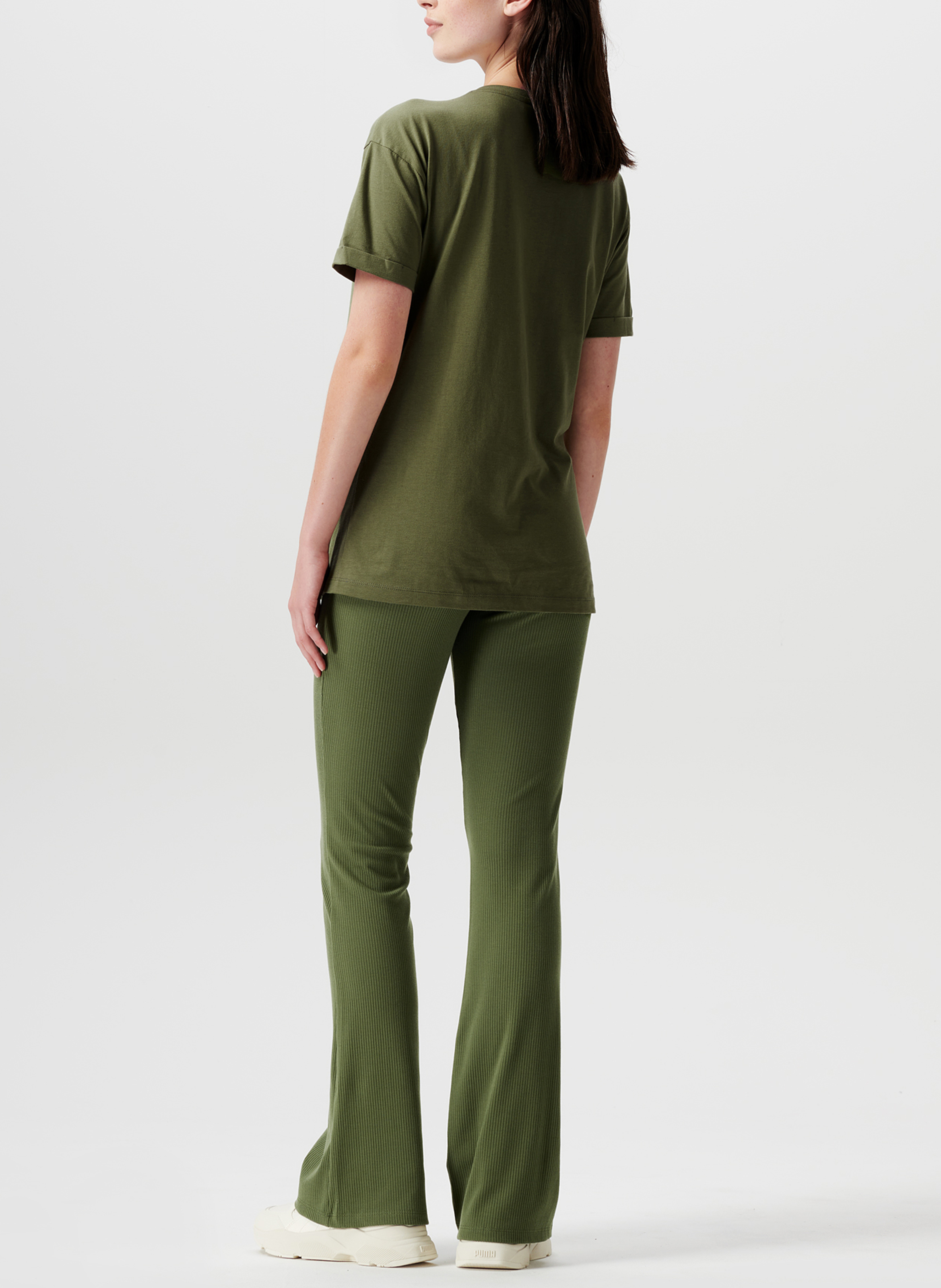 Pantalon flare côtelé de grossesse  SUPERMOM Kaki