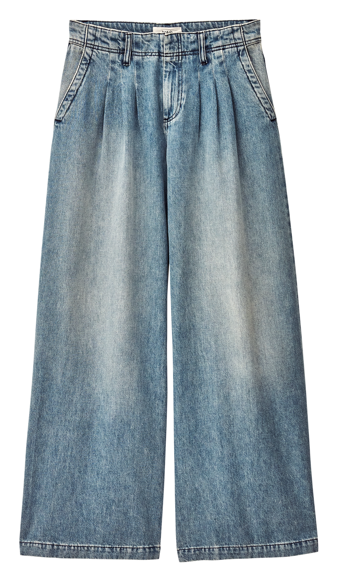 Pantalon large à pinces délavé BA&SH Bleu