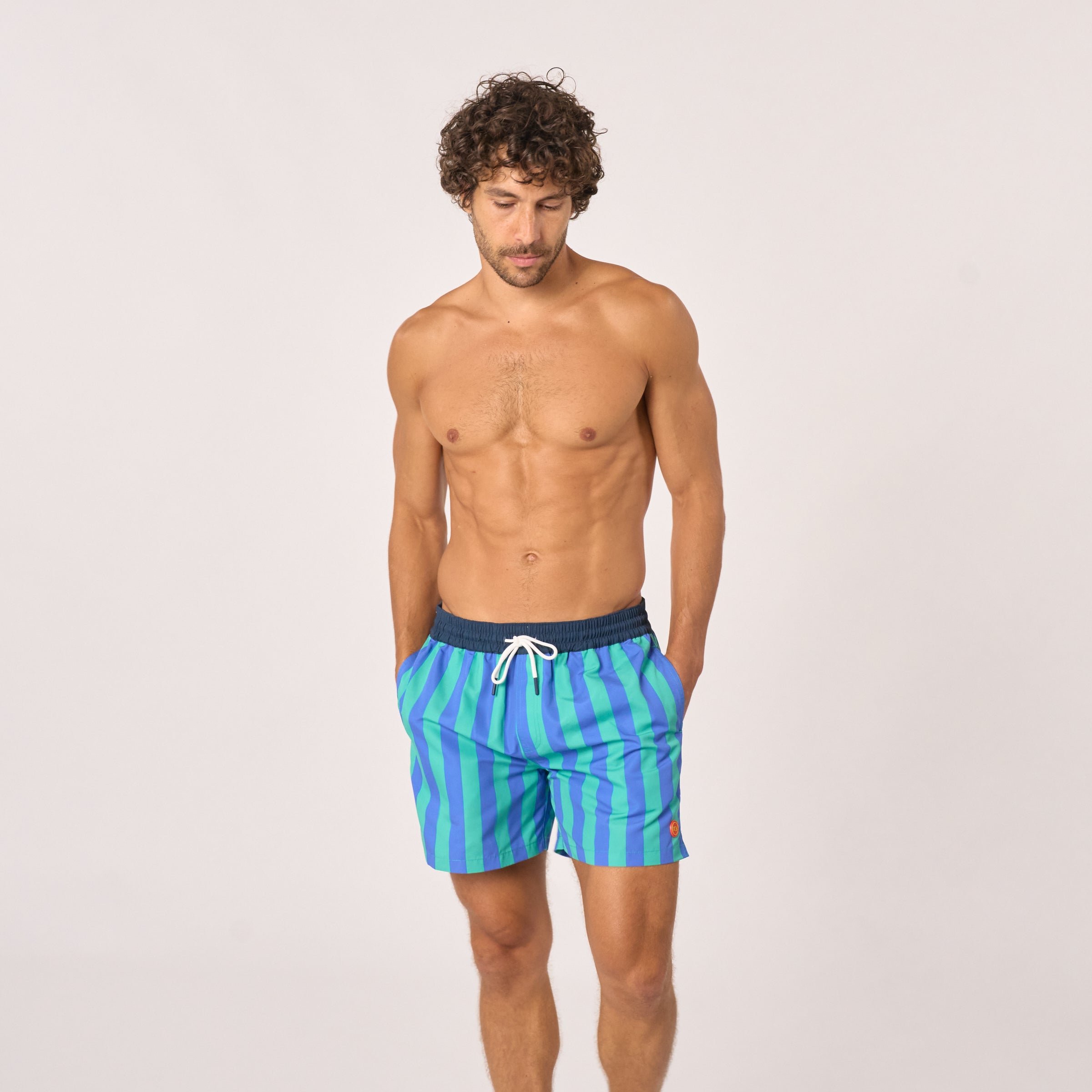 Recycled polyester swim shorts BILLYBELT Blue
