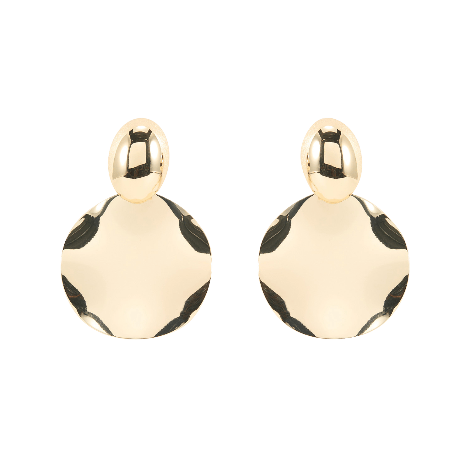 Runde hängende Ohrringe LA FEE MARABOUTEE Gelb