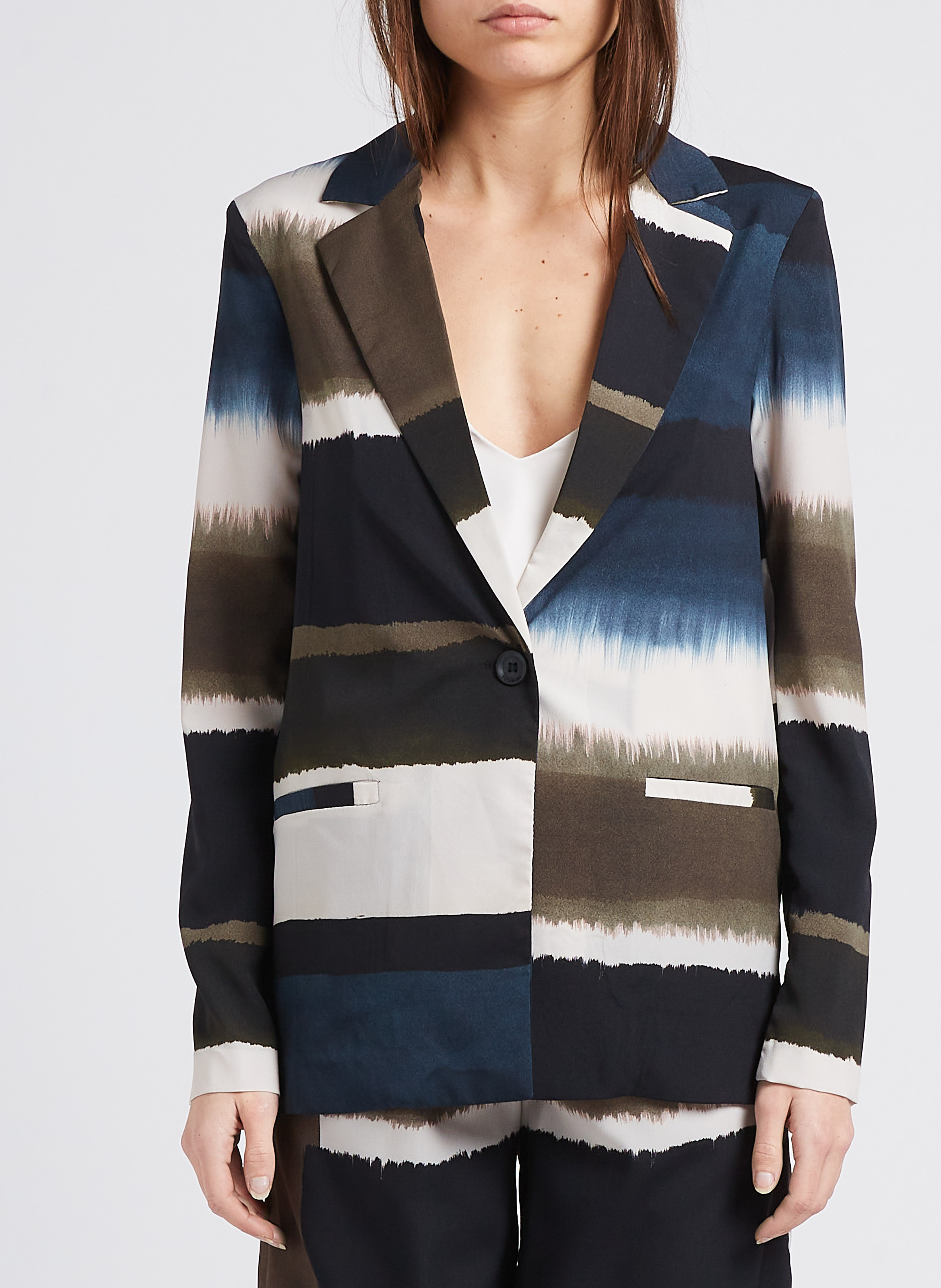 Blazer van soepelvallende stof met print IMPERIAL Veelkleurig