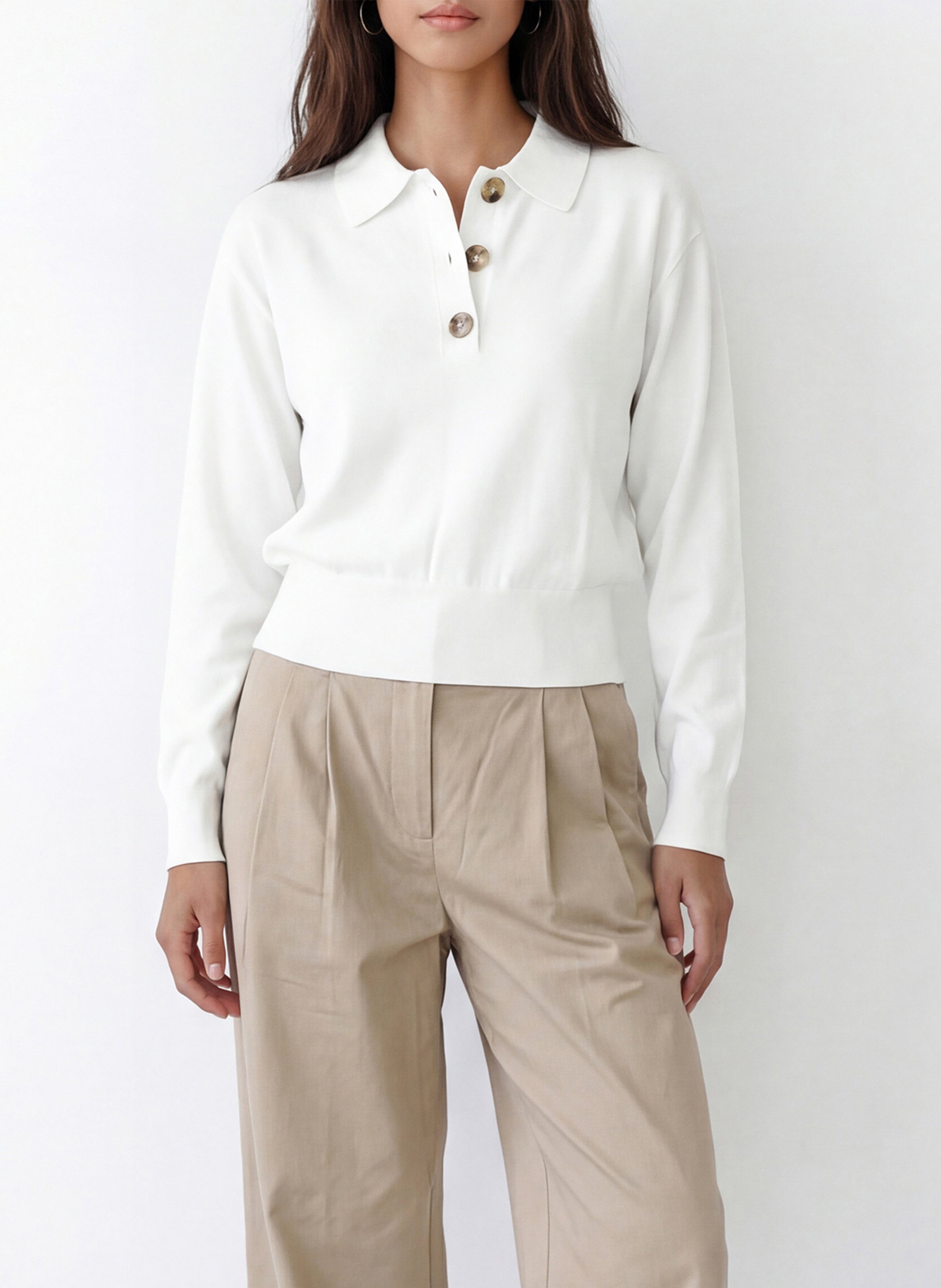 Gerade geschnittenes Poloshirt aus Strick KOOKAI