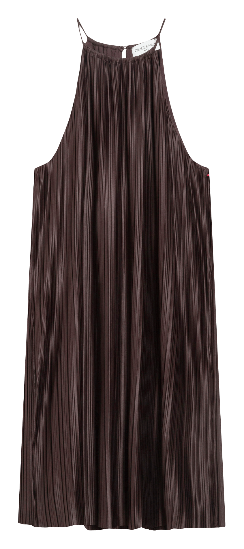 Robe courte col rond GRACE ET MILA Brown