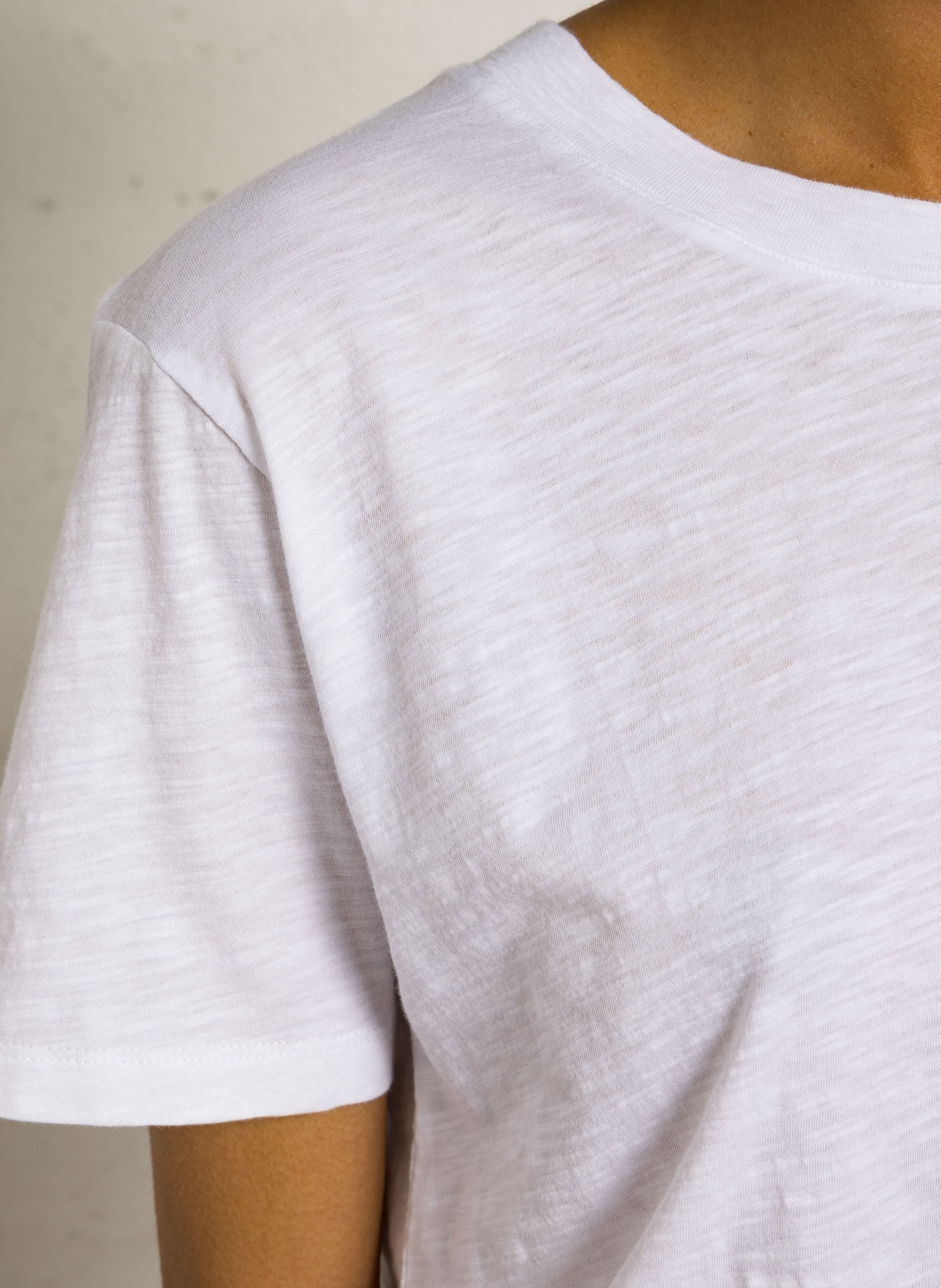 Effen T-shirt BENSIMON Wit