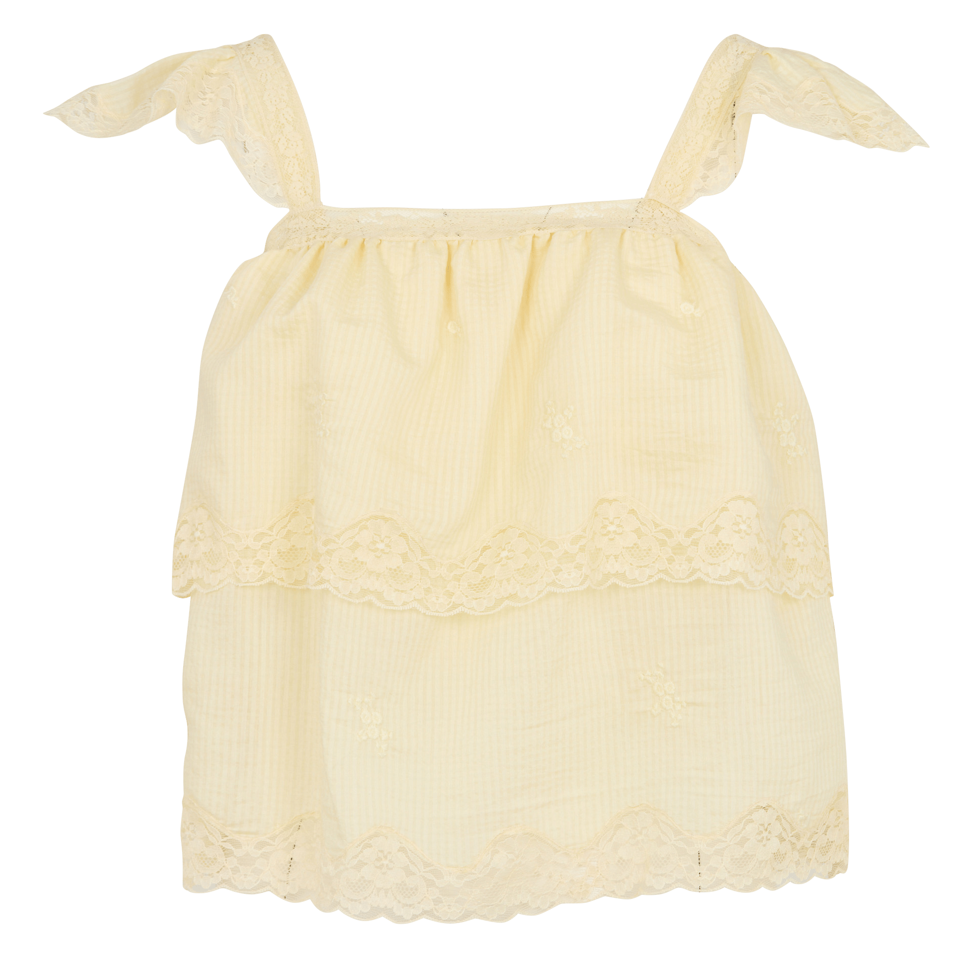 Top ample col carré BERENICE Jaune