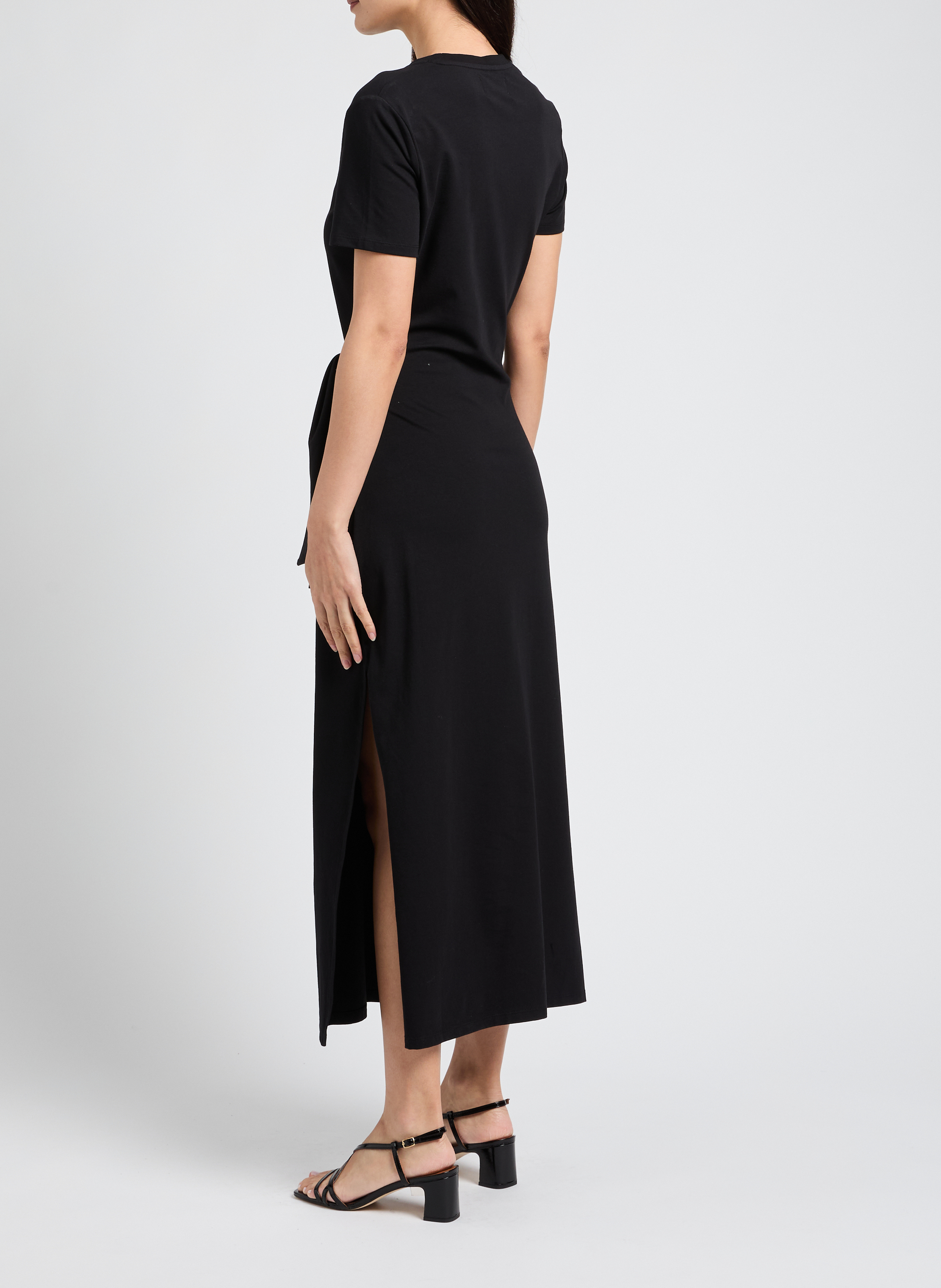 Long round-neck dress SAISON 1865 Black