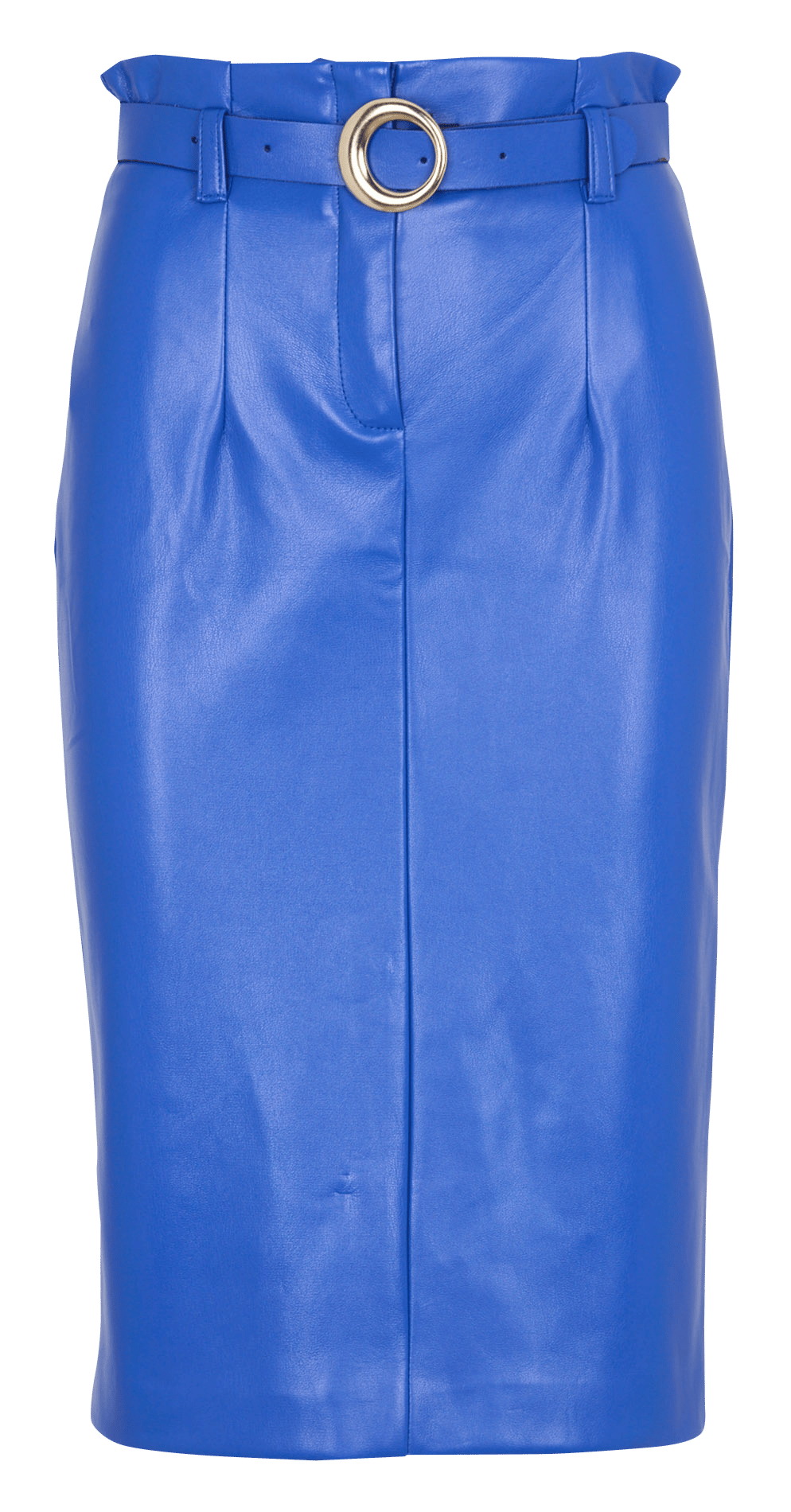 Midi pencil skirt in faux leather IMPERIAL Blue