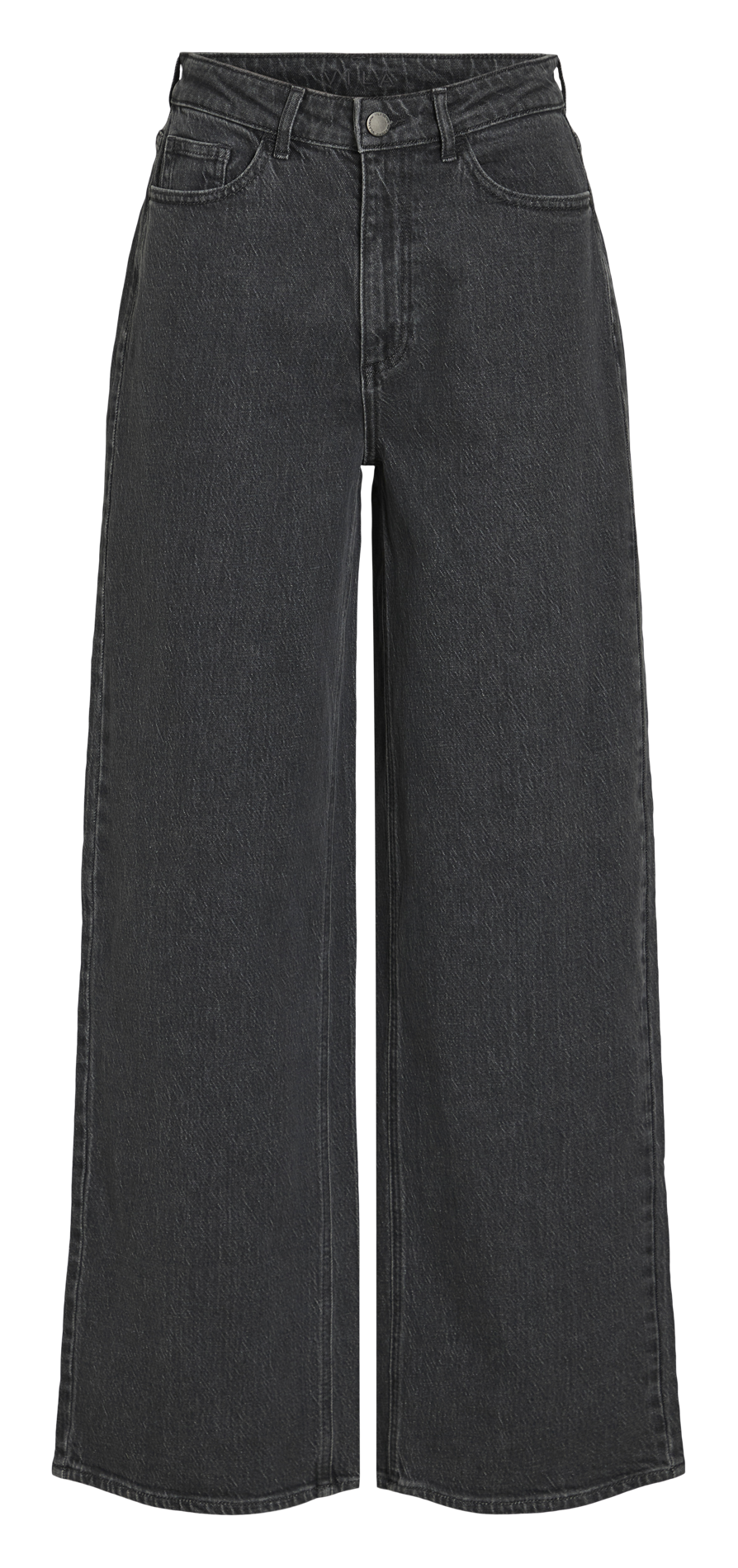 Wide-leg cotton-blend jeans VILA Grey