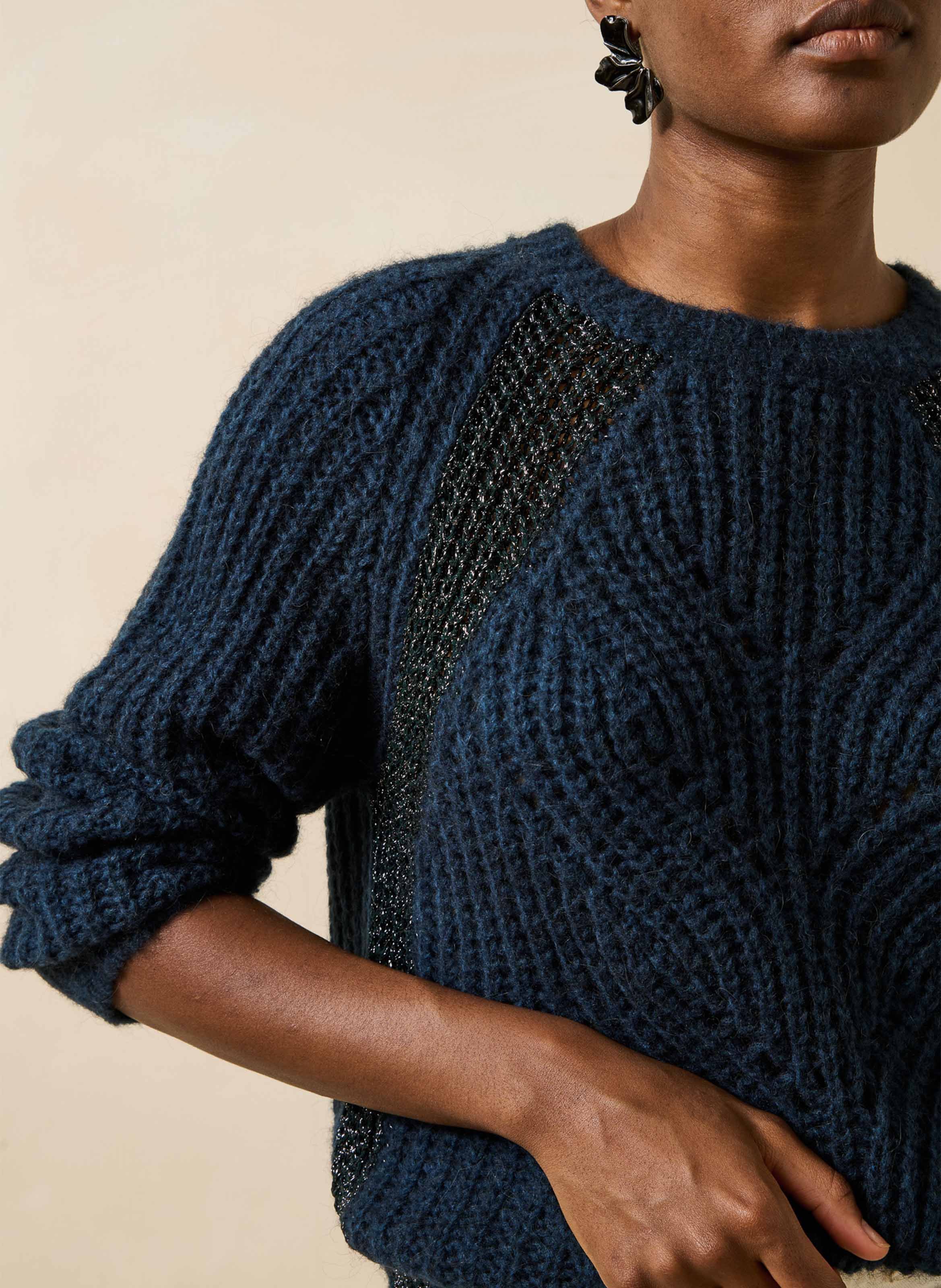 Weite Strickpullover LA FEE MARABOUTEE Blau
