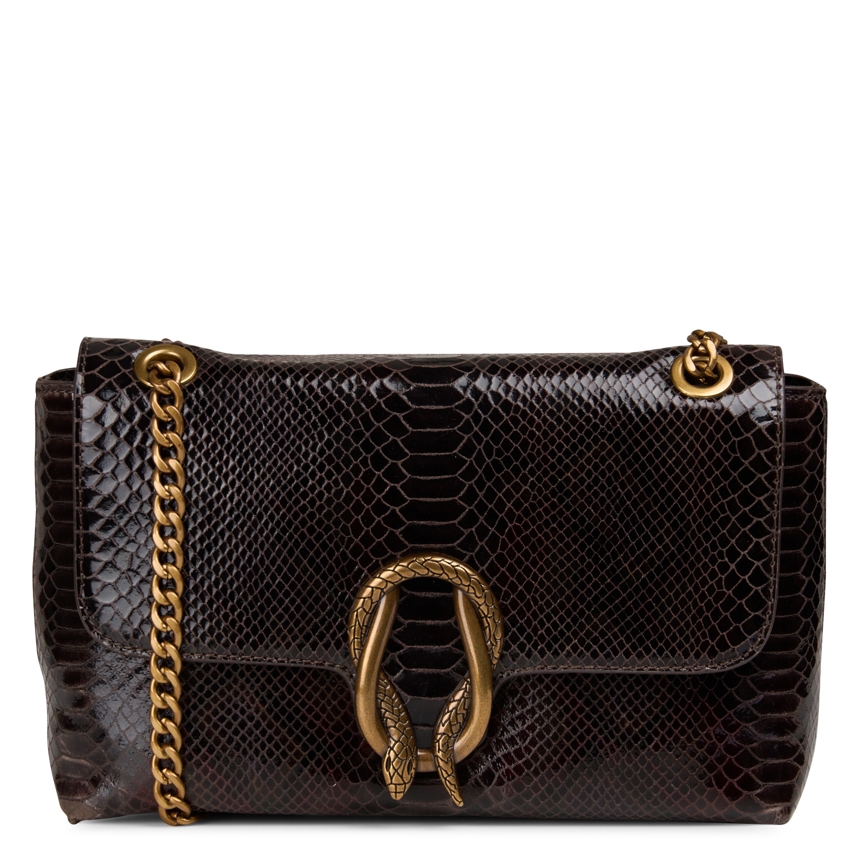 Bolso al hombro de piel MAISON 123 Marron