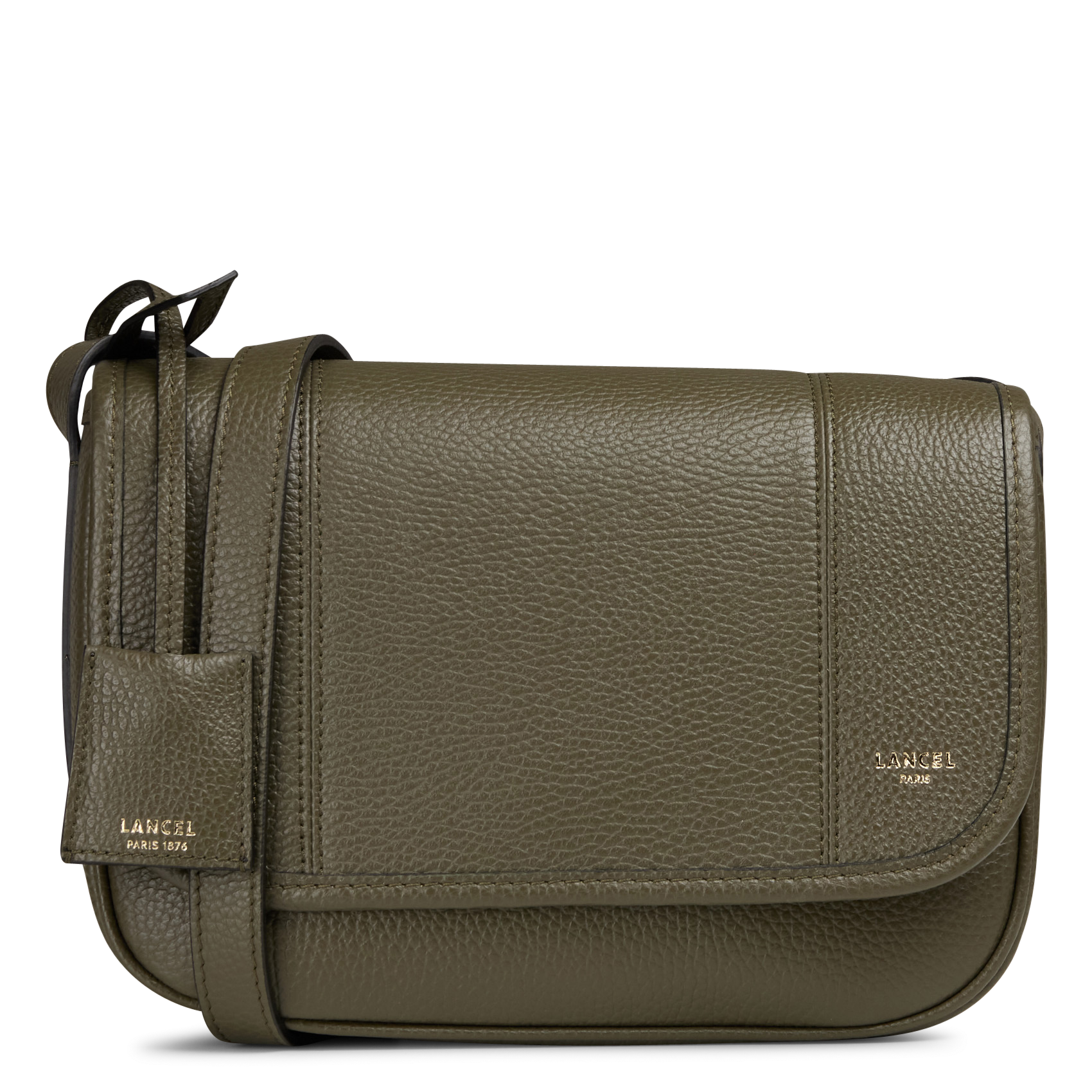 Sac bandoulière en cuir LANCEL Kaki