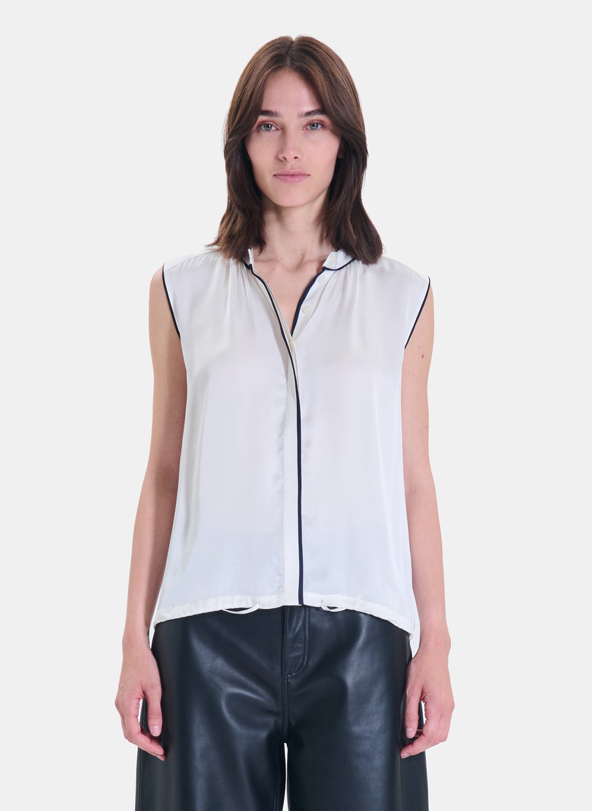 Mouwloze oversized top ZAPA Wit