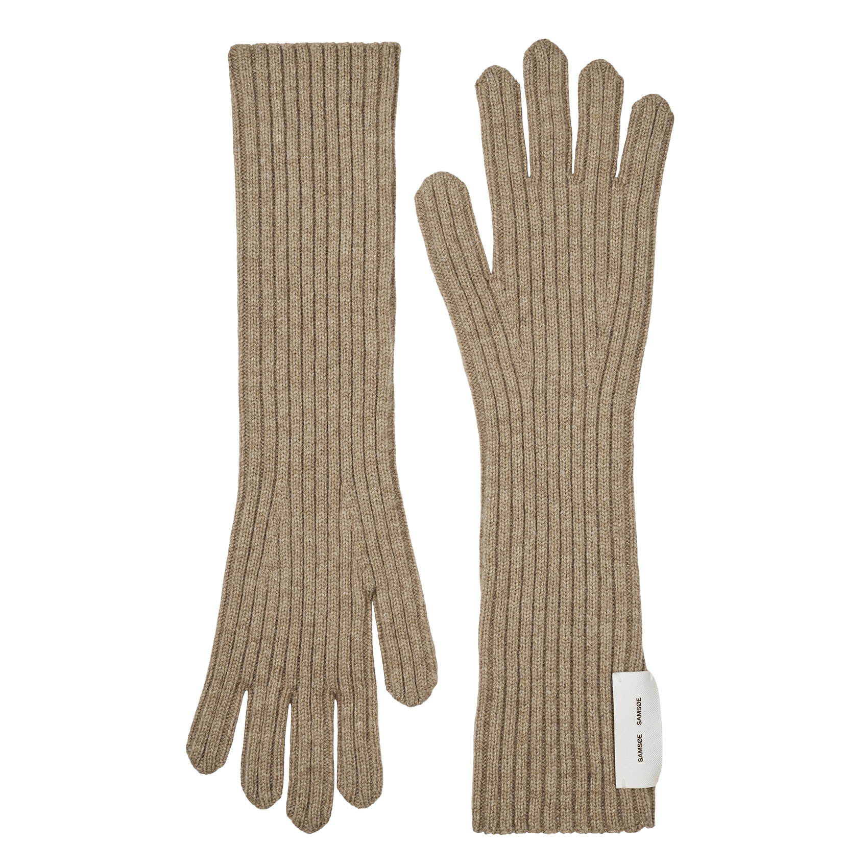 Gants longs en laine mélangée SAMSOE SAMSOE Vert