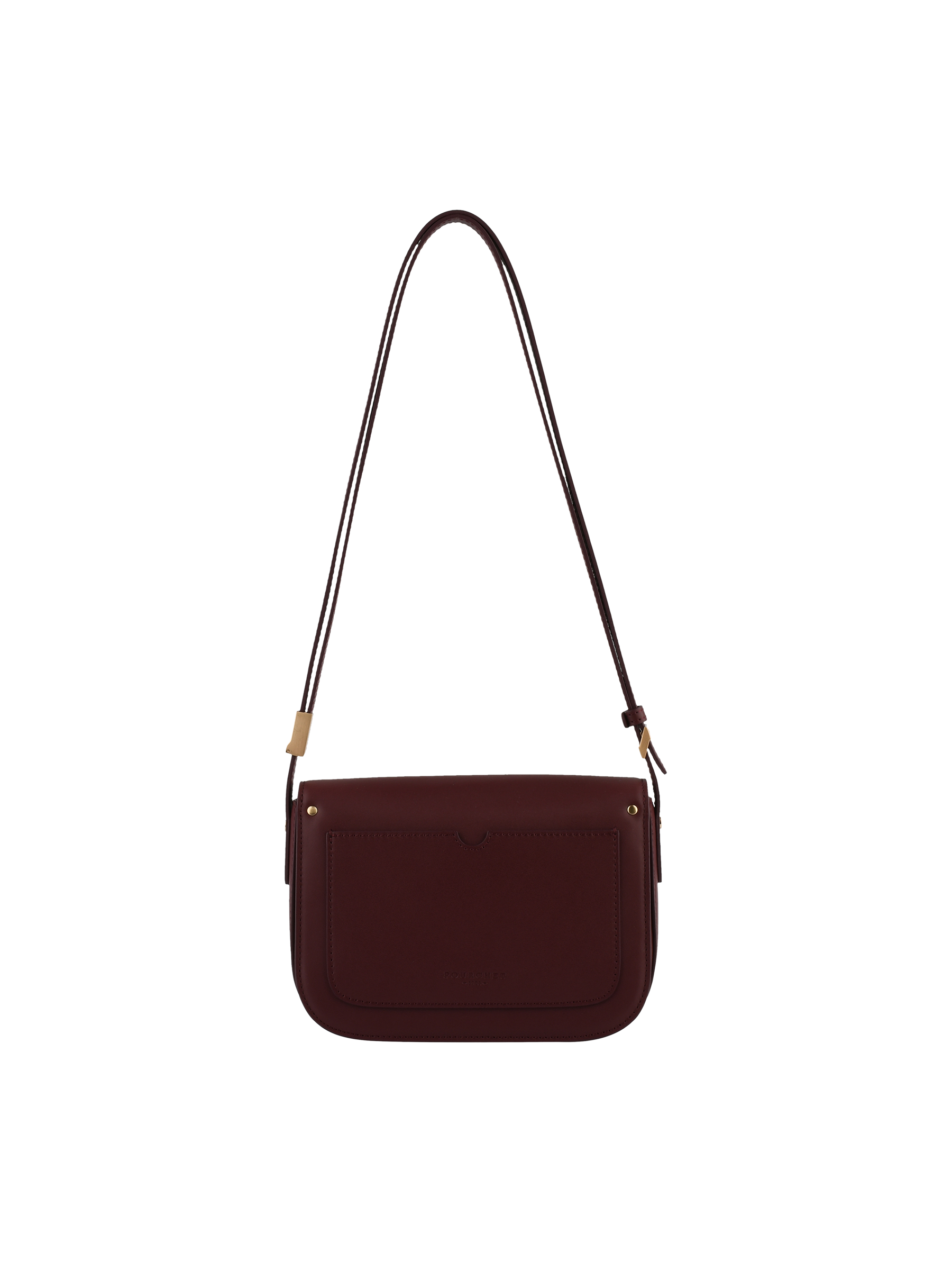 Crossbody bag in cowhide leather POURCHET Red