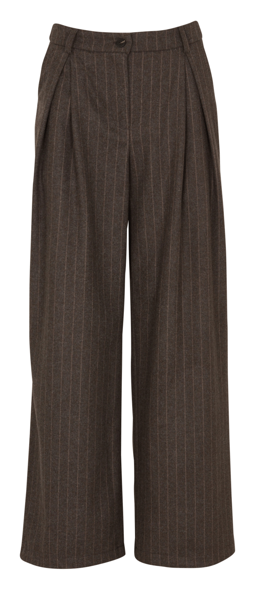 Pantalon large taille haute  HUMILITY Marron