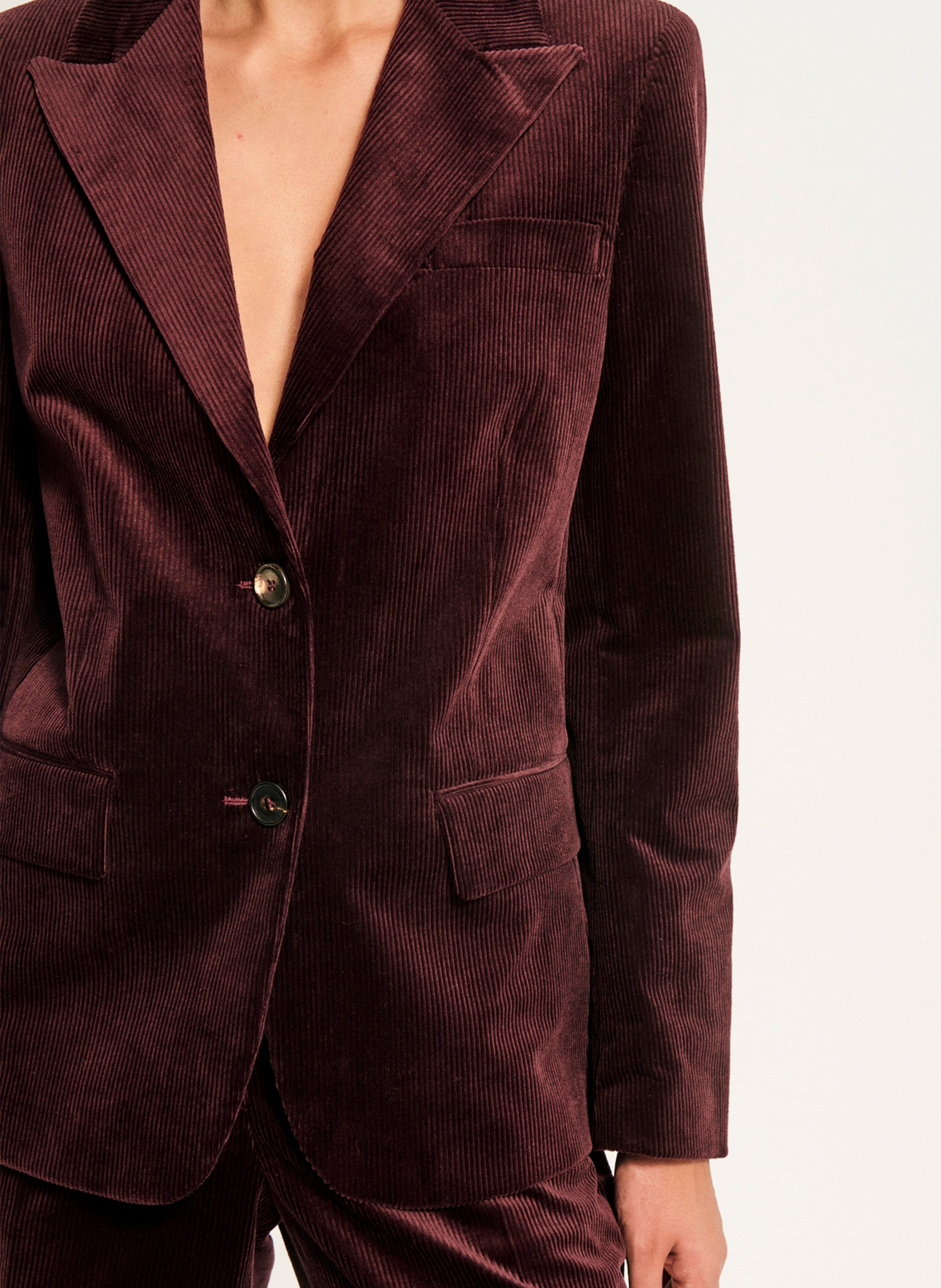 Straight blazer in cotton blend PABLO Red