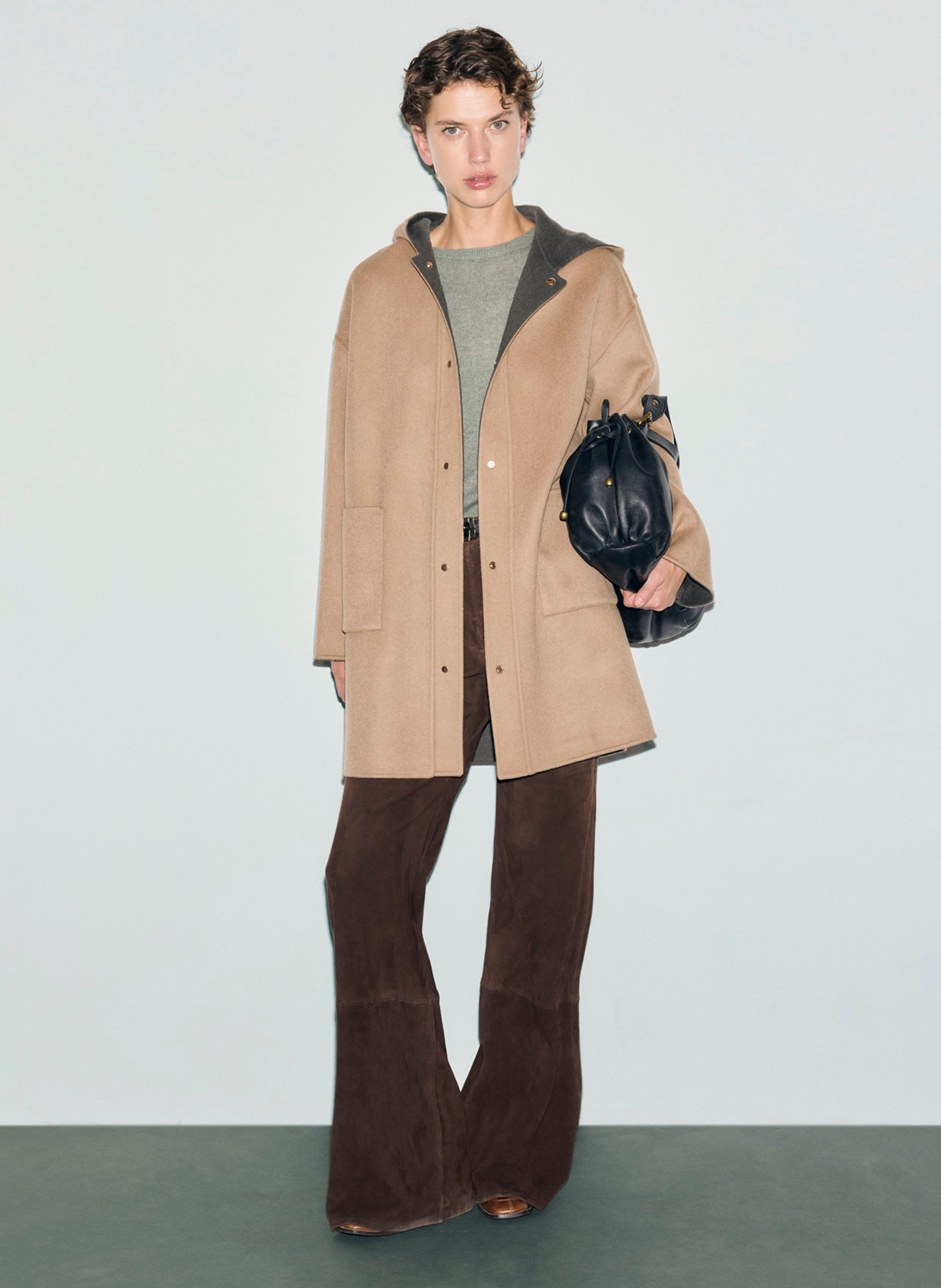 Oversized wool coat | Khaki GERARD DAREL Women