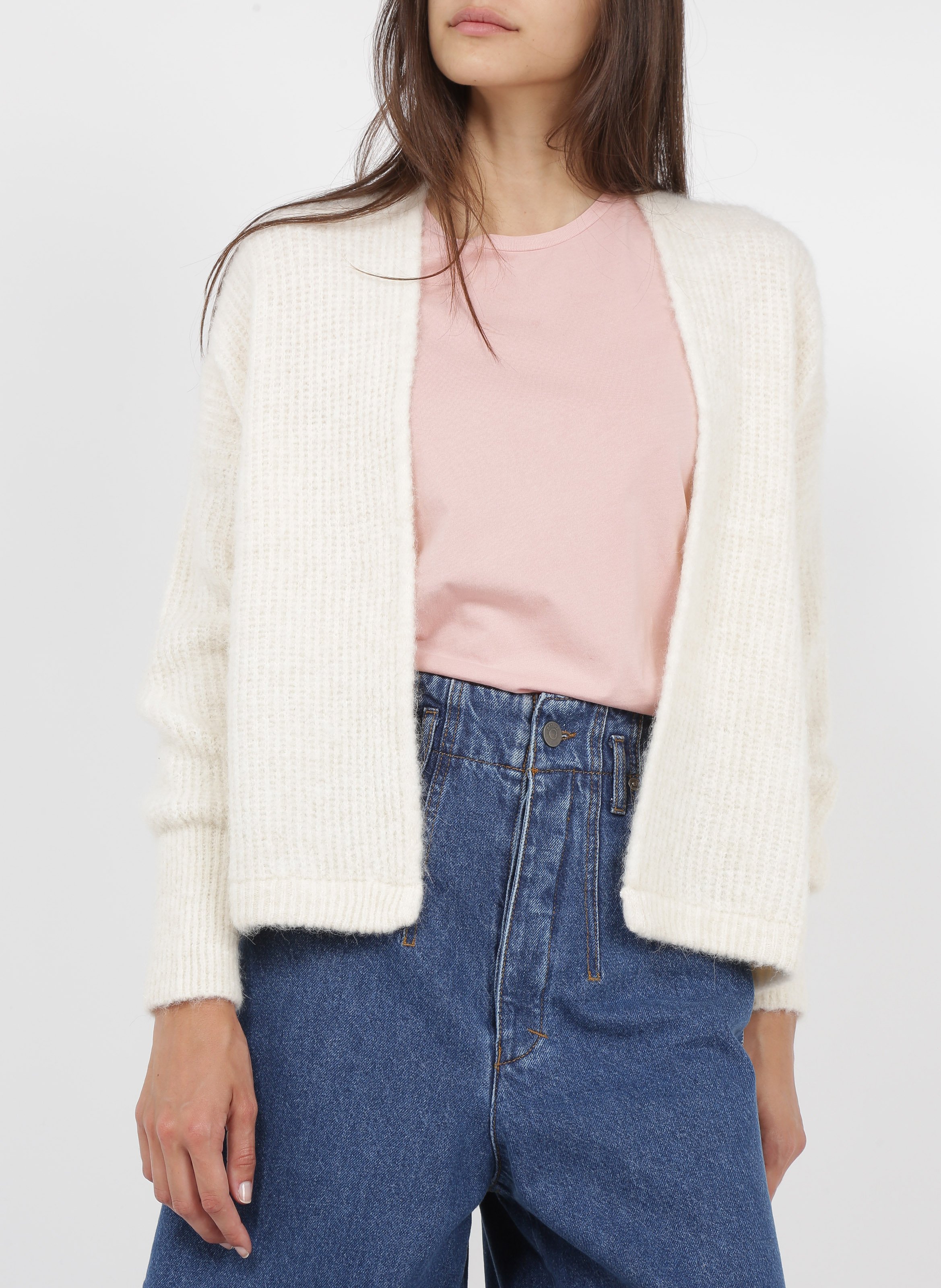 Gilet ouvert en laine et alpaga mélangé AMERICAN VINTAGE