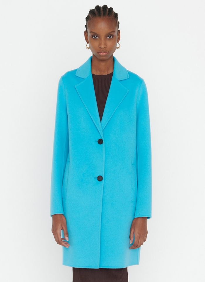 manteau bleu turquoise femme