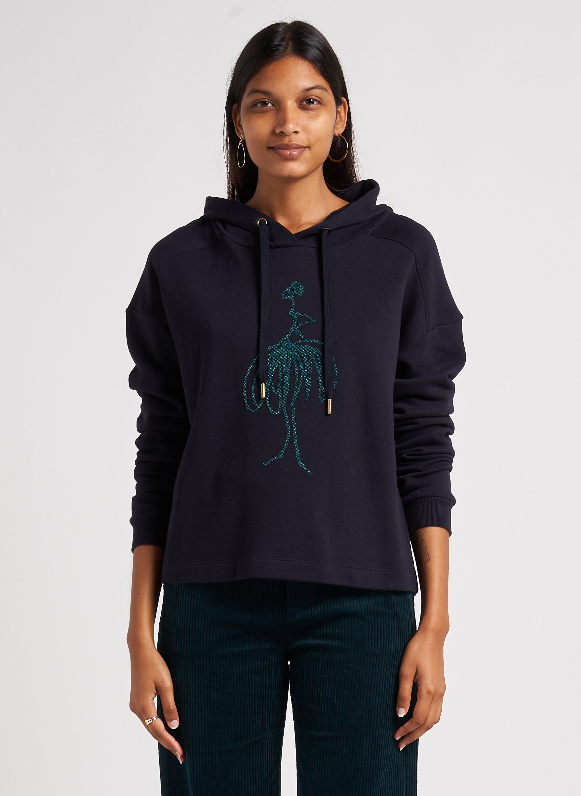 Hoodie bleu online marine