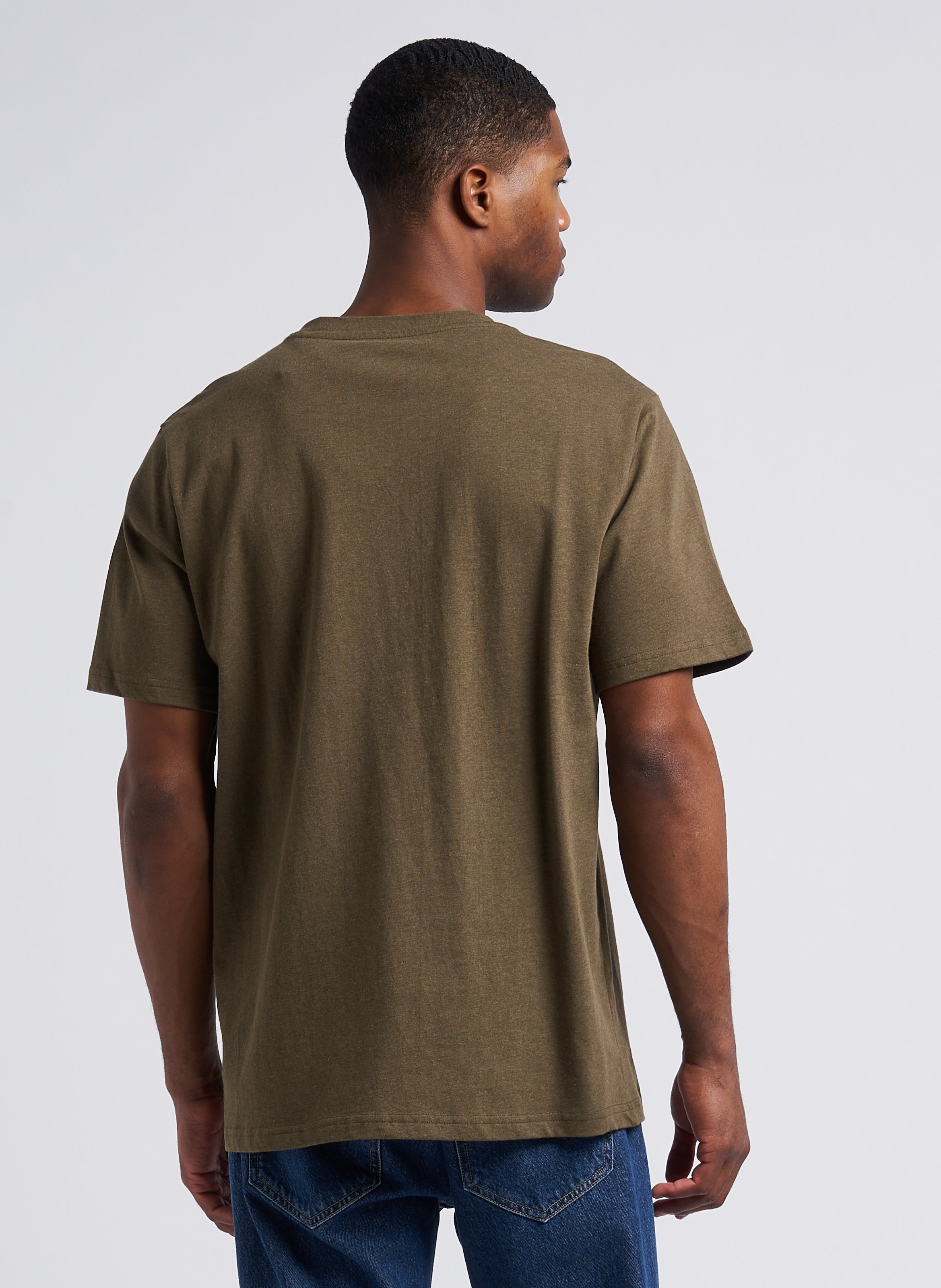 Rundhals-T-Shirt aus Bio-Baumwolle, Regular Fit KNOWLEDGE COTTON APPAREL Khaki