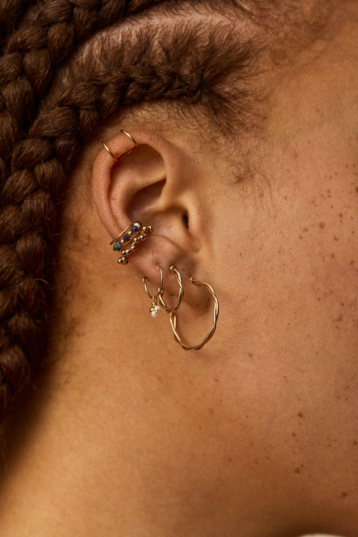 Twisted hoop earrings YAY Golden