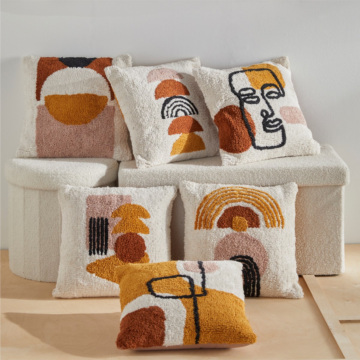 Tufted cotton cushion TODAY LINGE DE MAISON White