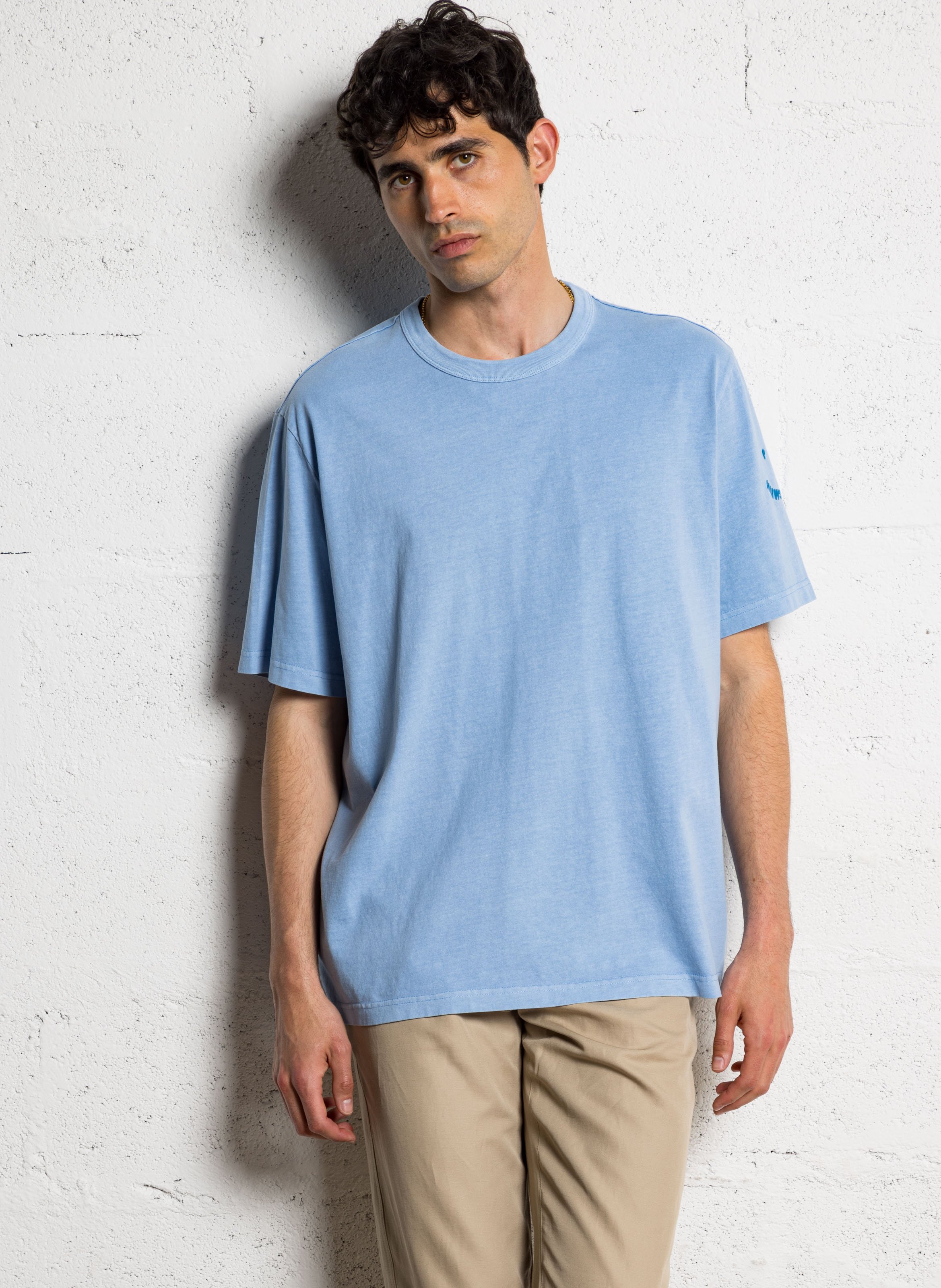 Loose-fit round-neck organic cotton T-shirt PAUL SMITH Blue