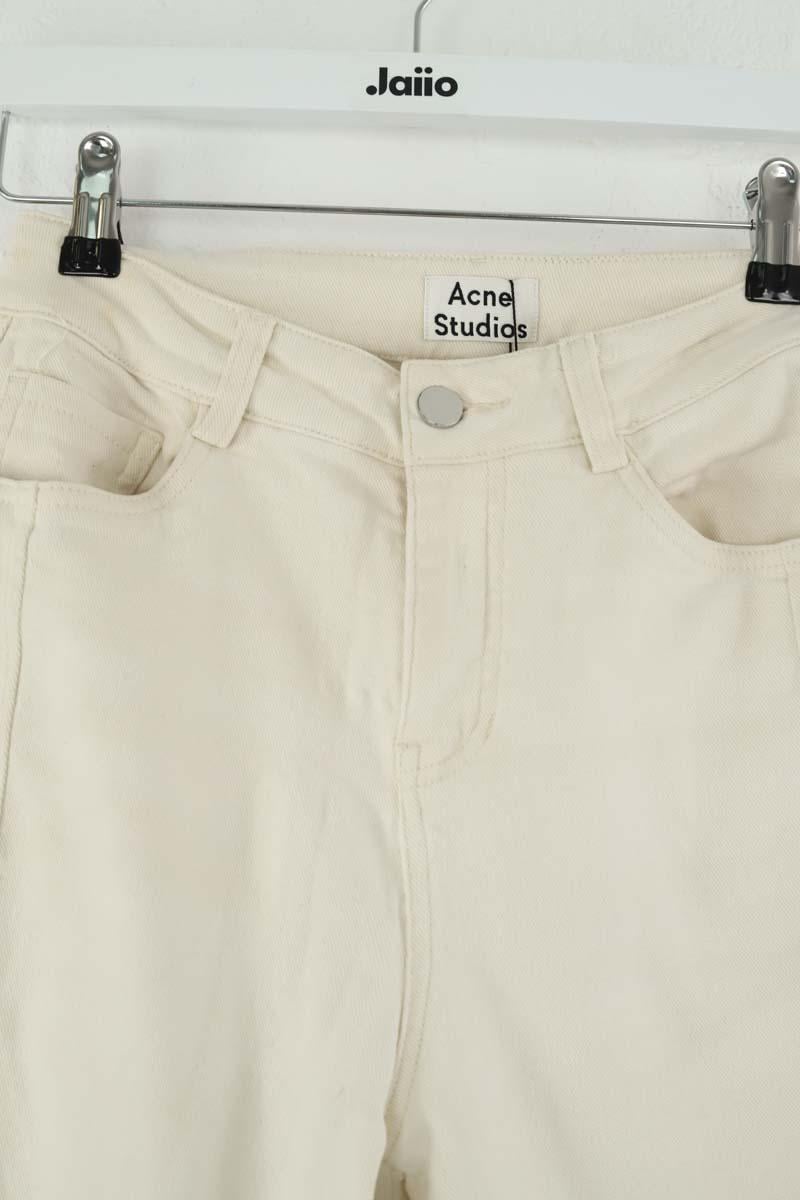 Cotton straight jeans ACNE STUDIOS - Seconde Main White